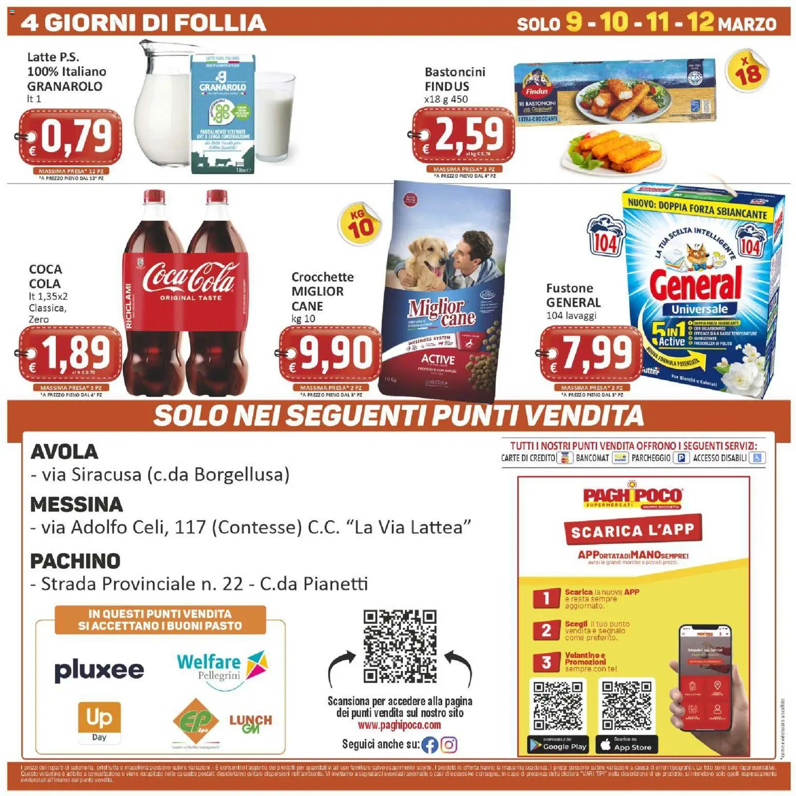 Volantino Paghi Poco del 03.03.2026 | Pagina: 20 | Prodotti: Bicarbonato, Latte, Scaffale, Presa