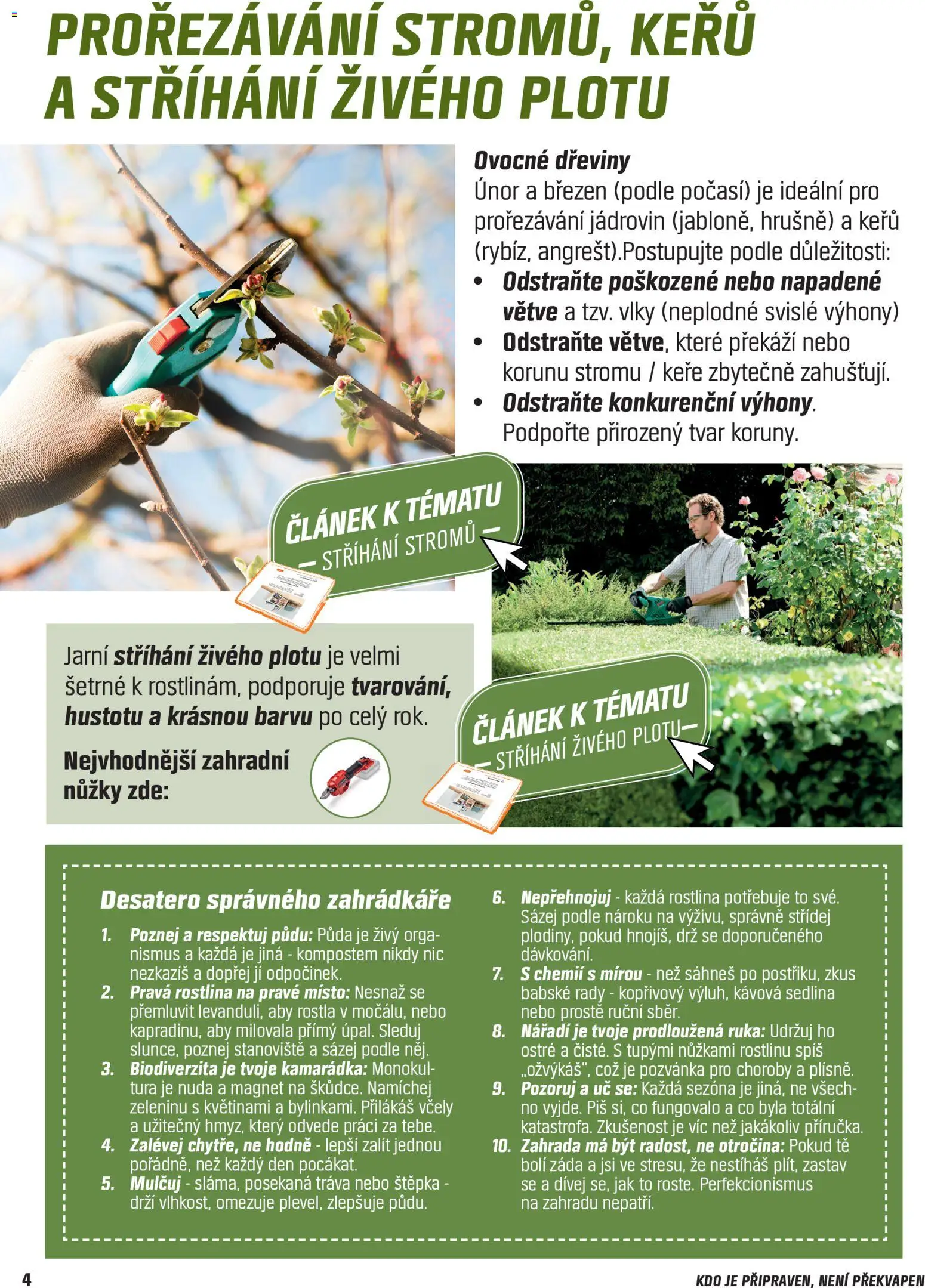 OBI leták - Jarní práce na zahradě od 01.03.2026 | Strana: 4 | Produkty: Zahrada, Nůžky, Nářadí