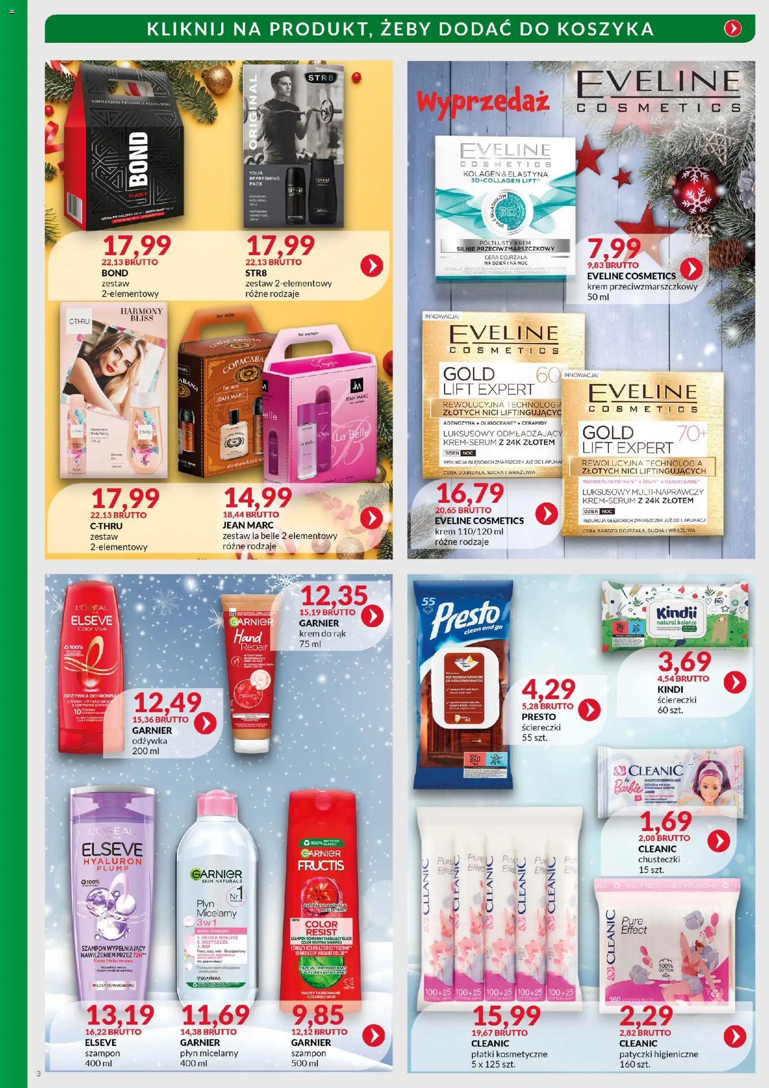 Eurocash Gazetka - Boże Narodzenie Sprzątanie od 03.11.2025 | Strona: 3 | Produkty: Makijaż, Odżywka, Body, Krem