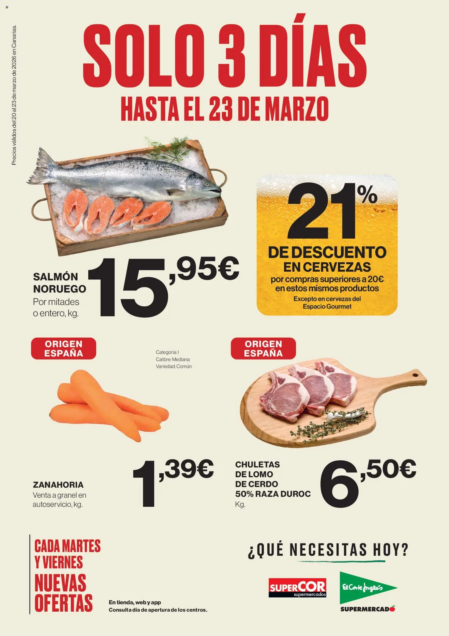 Supercor Canarias │ válido desde el 20.03.2026 | Página: 1 | Productos: Cerdo, Zanahoria