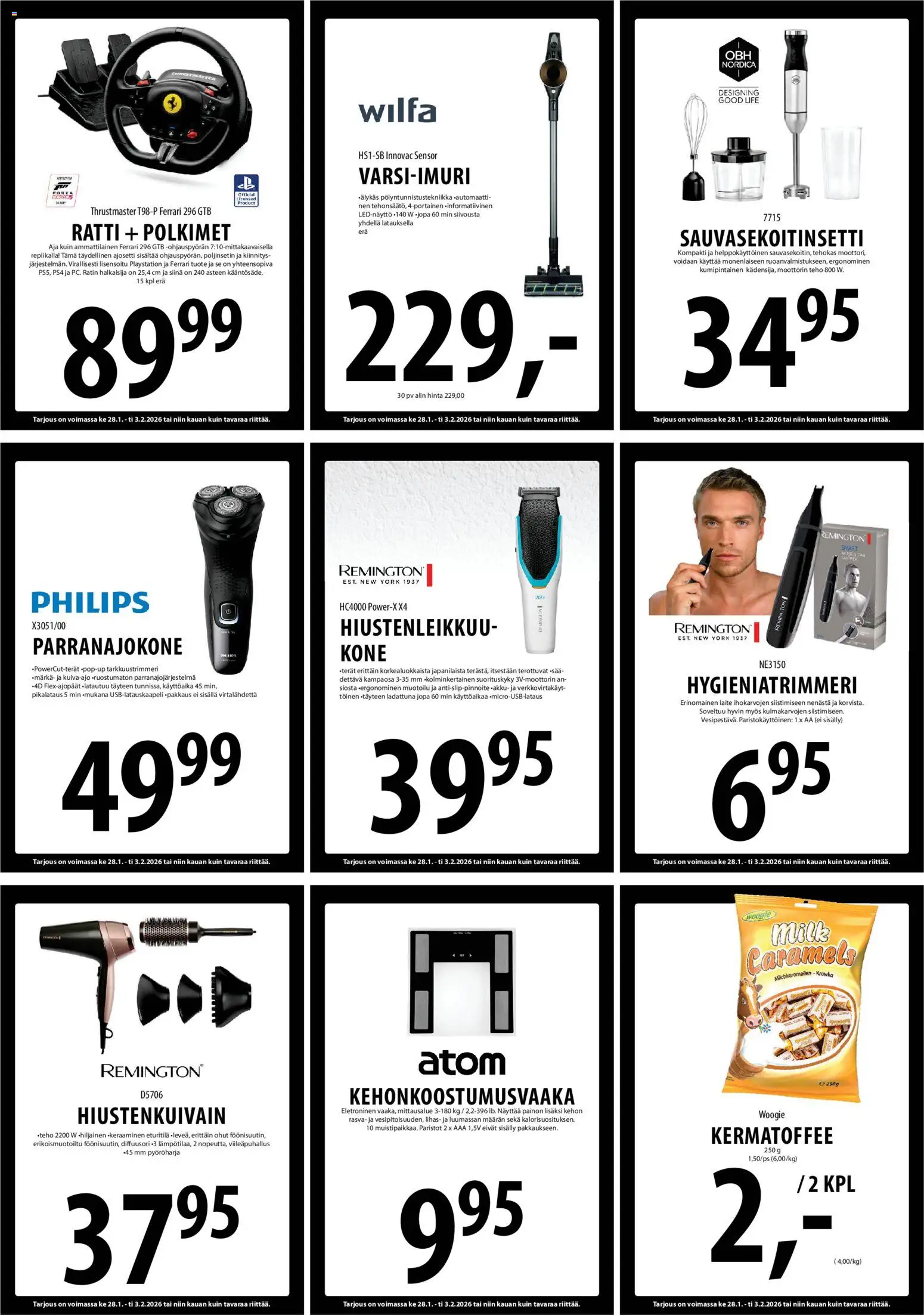 Tuuri tarjoukset – voimassa 28.01.2026 alkaen | Sivu: 16 | Tuotteet: Parranajokone, Rätti, Paristot, Playstation