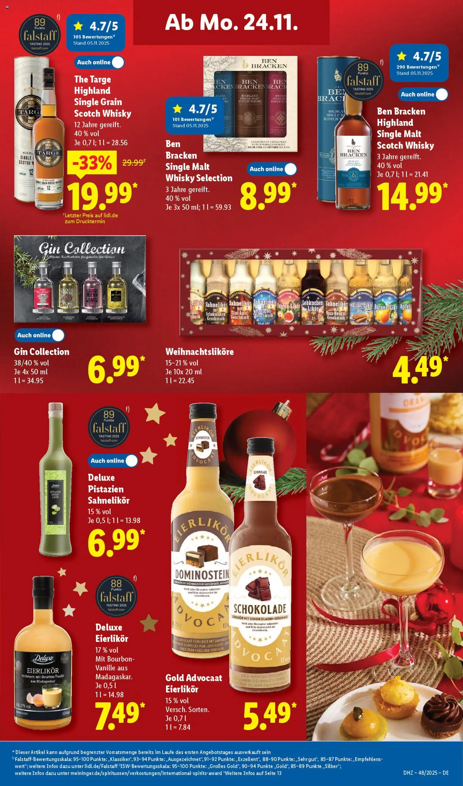 Lidl Prospekt Kornwestheim – gültig ab 24.11.2025 | Seite: 19 | Produkte: Likör, Äpfel, Pistazien, Bourbon