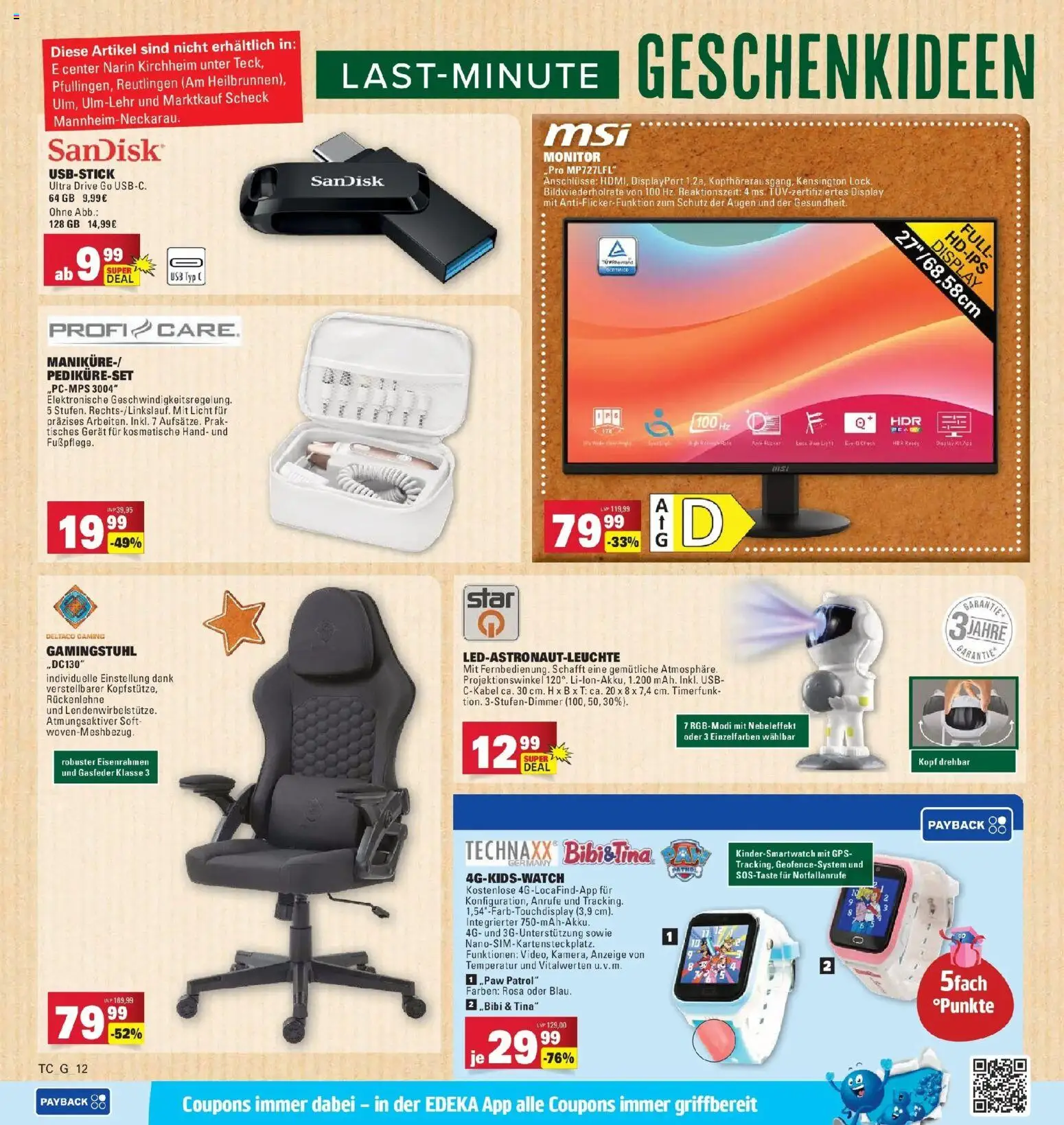 Edeka prospekt Wörth Am Rhein	 – gültig ab 15.12.2025 | Seite: 64 | Produkte: USB, Smartwatch, Gamingstuhl, Monitor