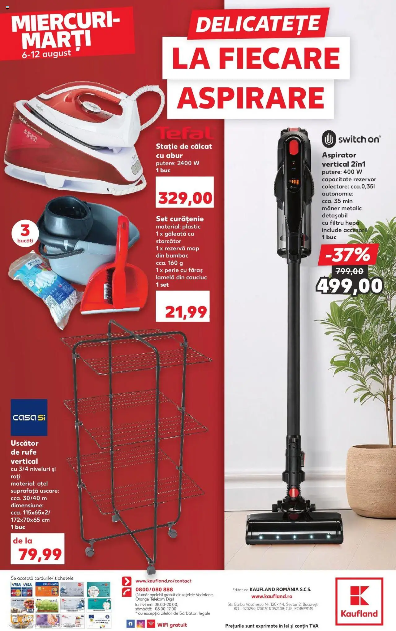 Catalog Kaufland - Galați – valabil de la 06.08.2025 | Pagină: 34 | Produse: Aspirator, Storcător, Mop, Perie