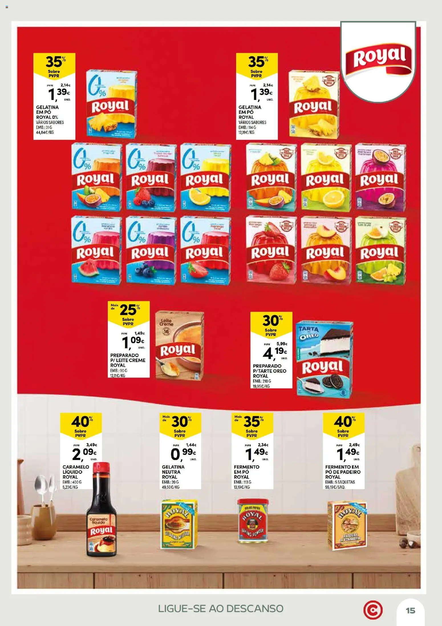 Continente Açores Momentos de pausa │ válido de 21.04.2026 | Página: 15 | Produtos: Gelatina, Pó, Leite, Creme