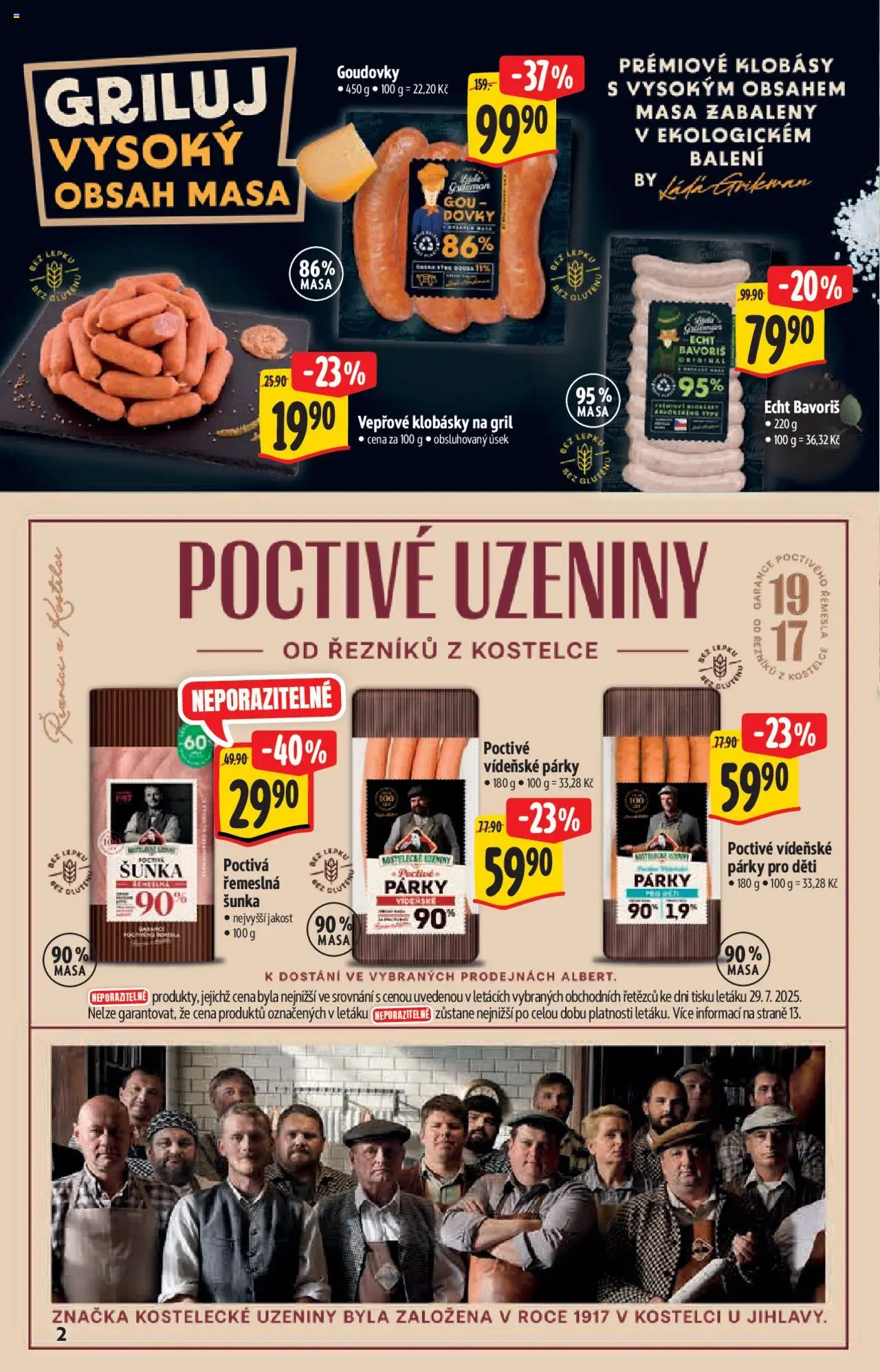 Albert katalog - Supermarket od 06.08.2025 | Strana: 2 | Produkty: Vídeňské párky, Párky, Gril, Klobásky