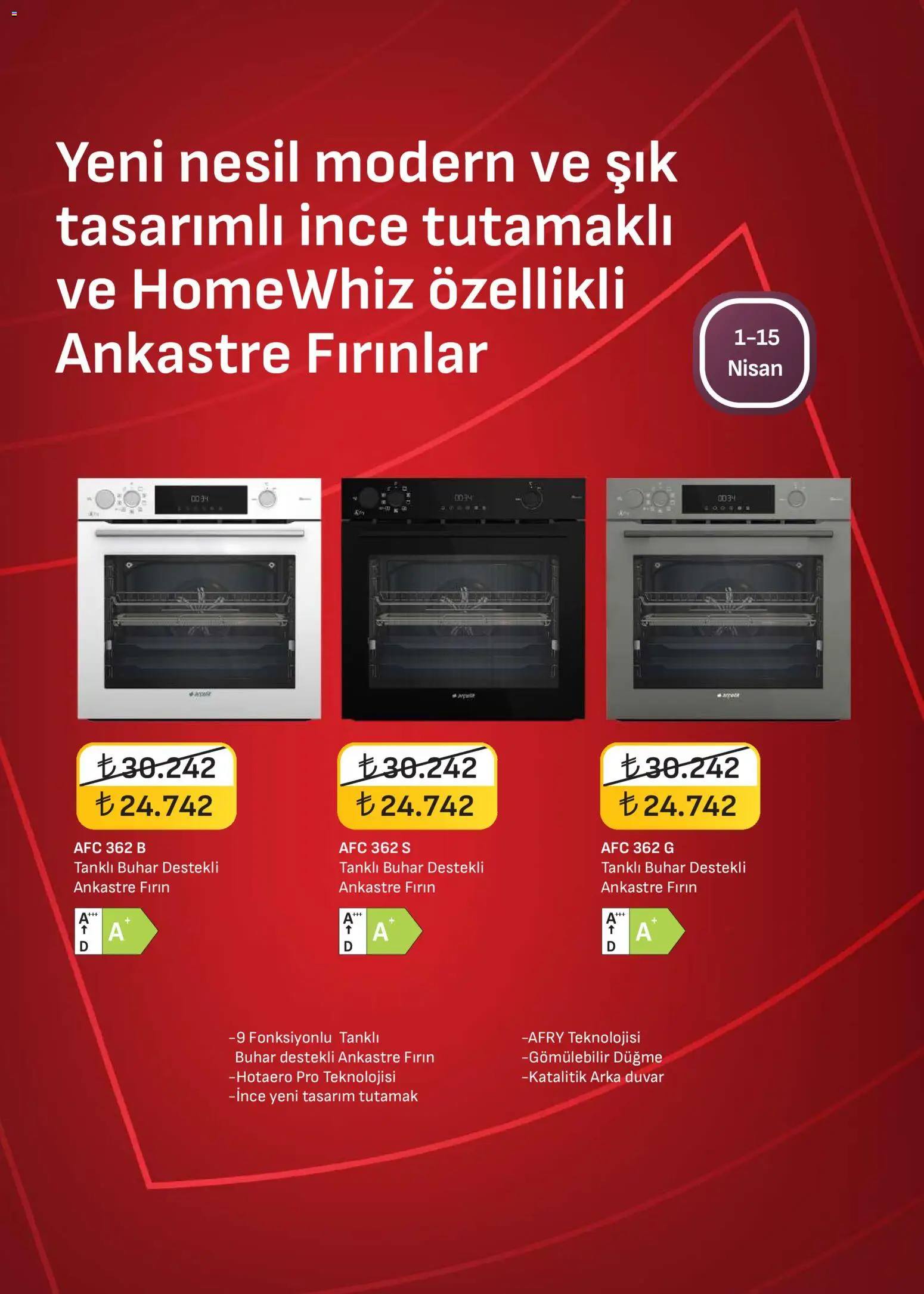 Arçelik - Ankastre Kataloğu - 01.04.2026 tarihinden itibaren geçerlidir | Sayfa: 23