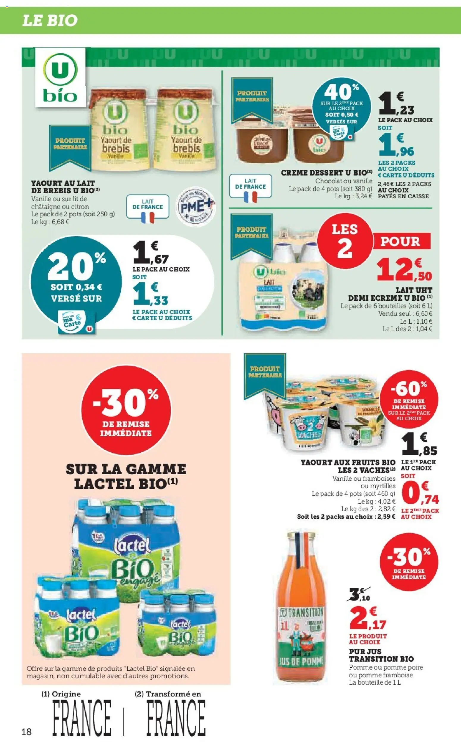 {H1} | Page: 18 | Produits: Framboise, Myrtilles, Lait uht demi ecreme, Crème