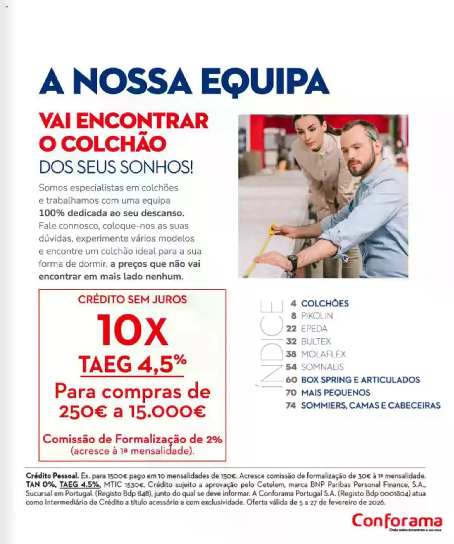 Conforama Camitis │ válido de 05.02.2026 | Página: 7 | Produtos: Colchões, Colchão