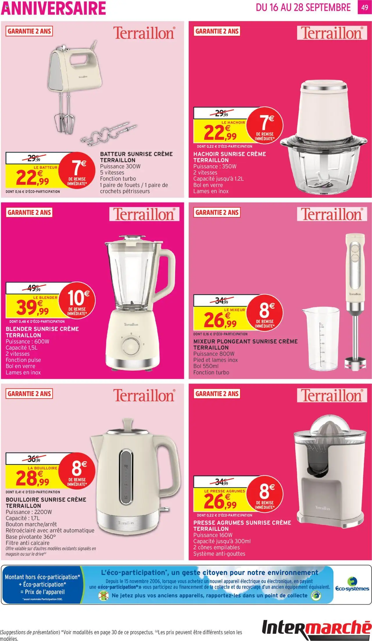  | Page: 49 | Produits: Filtre, Blender, Batteur, Crème