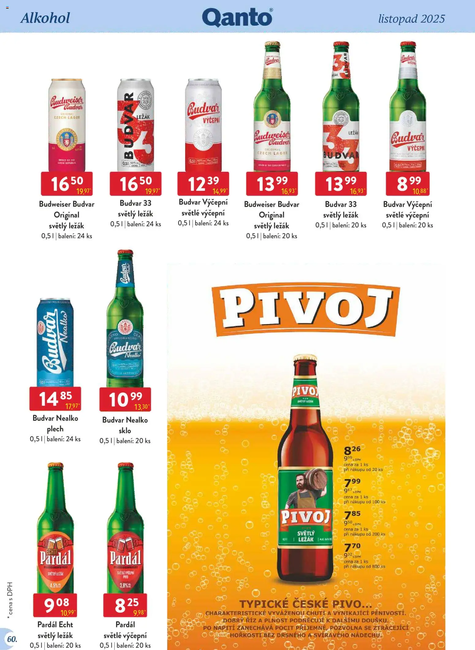 Astur & Qanto - Leták - Velkoobchod 11/2025 od 01.11.2025 | Strana: 60 | Produkty: Budvar, Pardál, Plech, Budvar 33