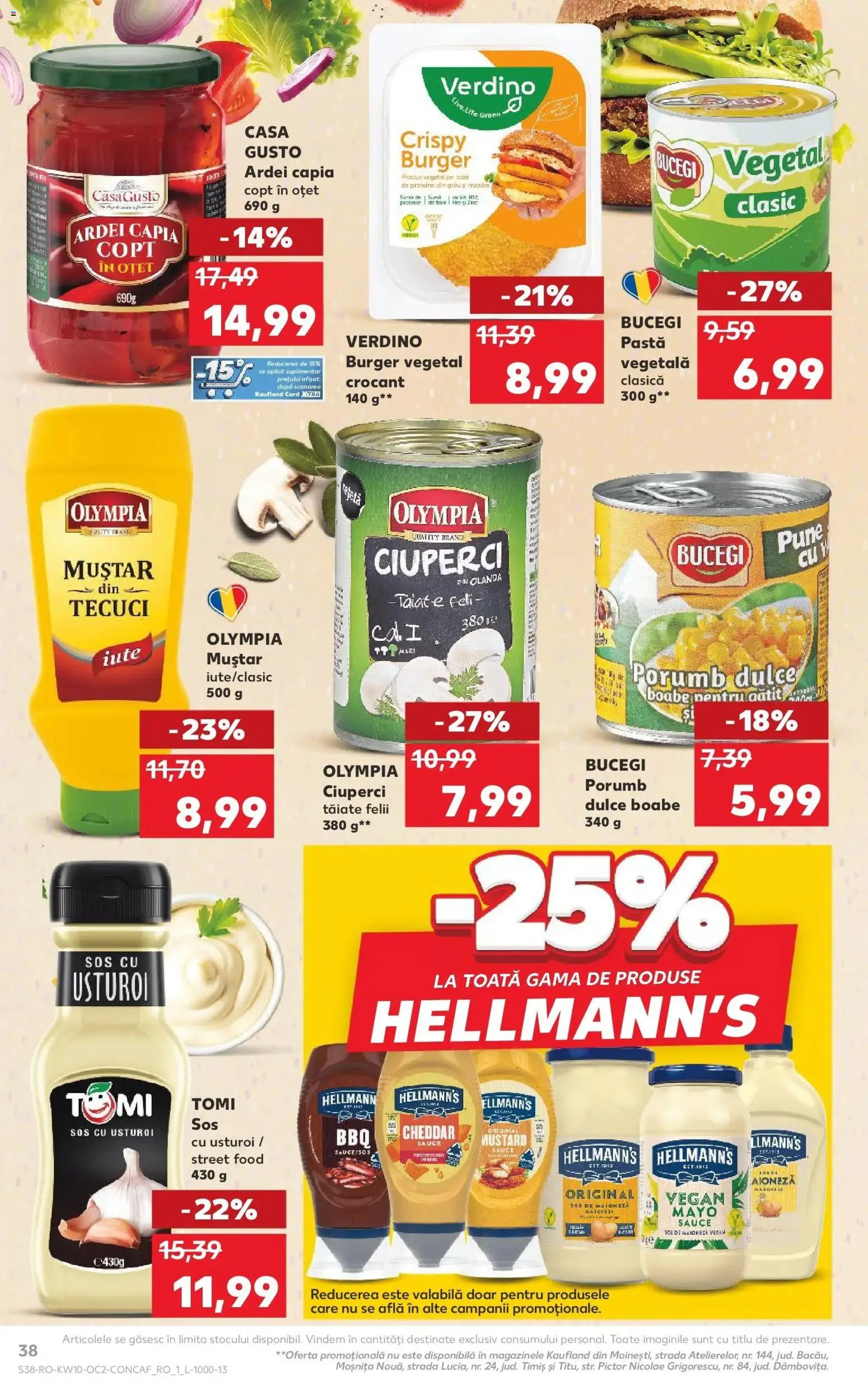 Noul catalog Kaufland – valabil de la 04.03.2026 | Pagină: 38 | Produse: Ardei, Muștar, Burger, Porumb