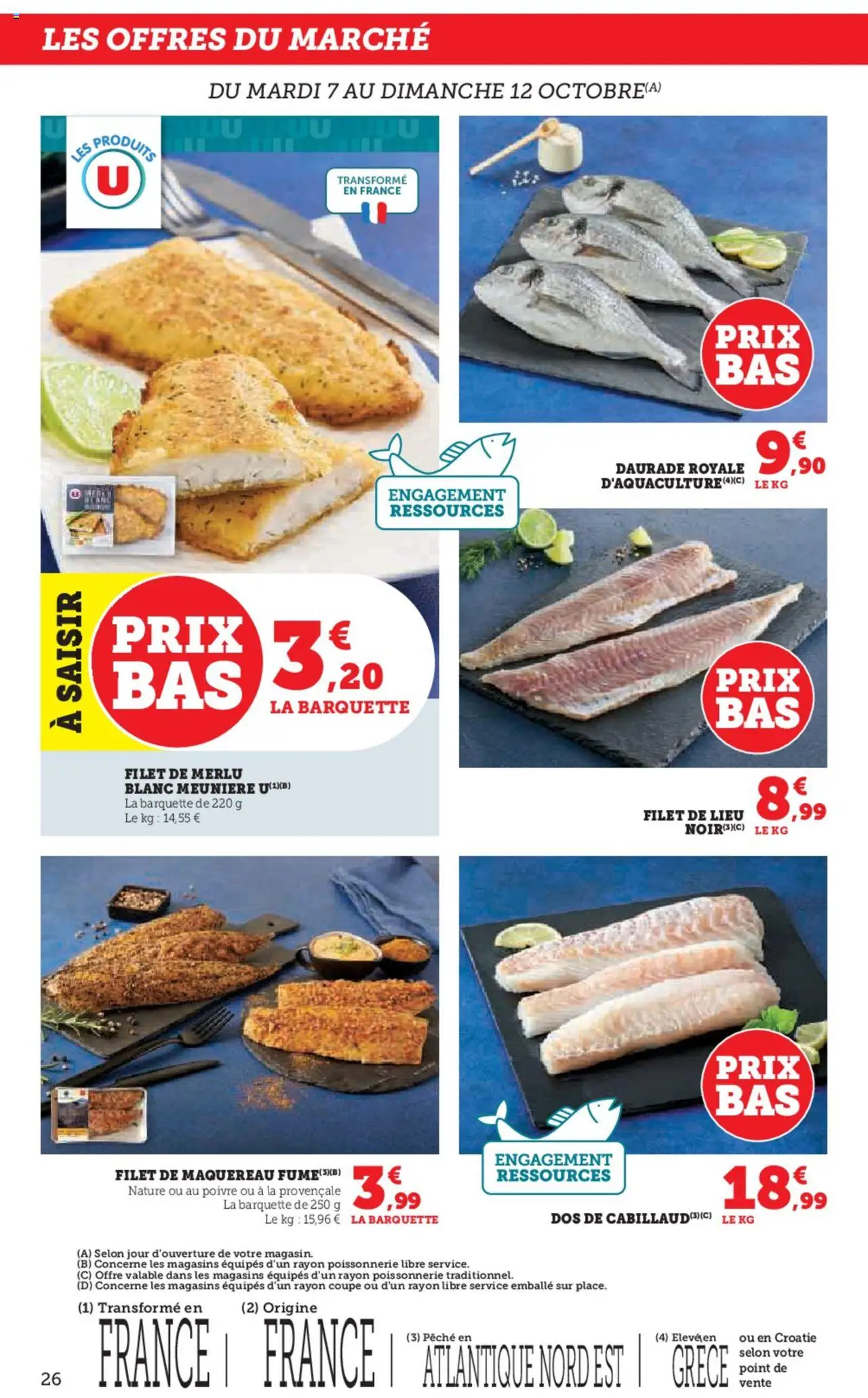 {H1} | Page: 26 | Produits: Daurade, Poissonnerie, Poivre, Daurade royale