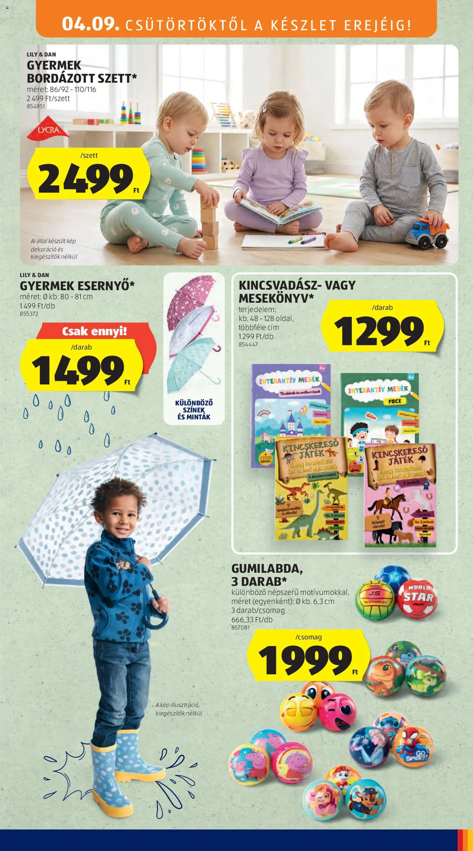 Aldi akciós ujság - amely érvényes a következő dátumtól: 09.04.2026 | Oldal: 9 | Termékek: Játék, Dekoráció