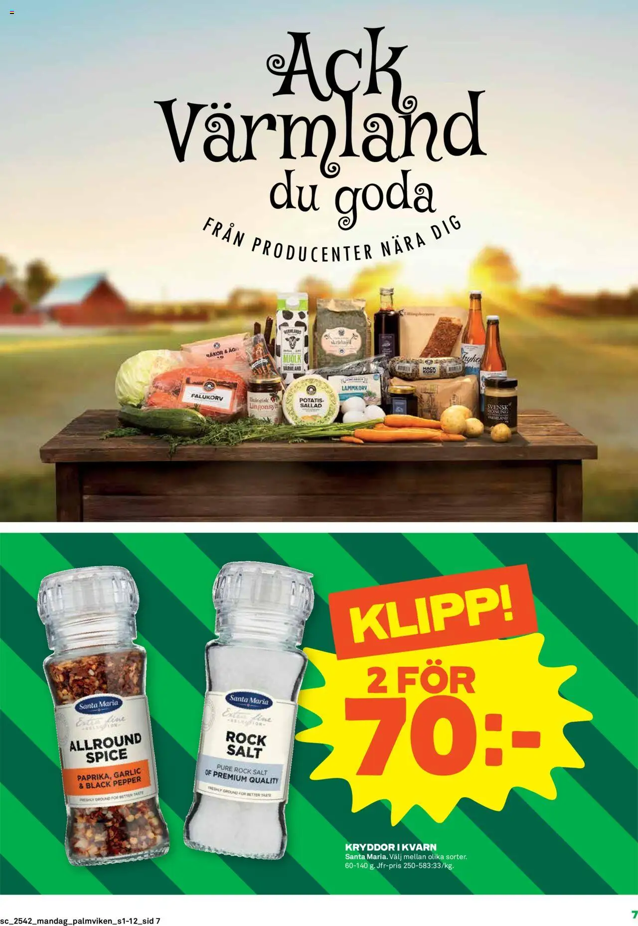 Stora Coop reklamblad aktuell från 13.10.2025 | Sida: 7 | Produkter: Kvarn, Salt, Räkor, Mjölk