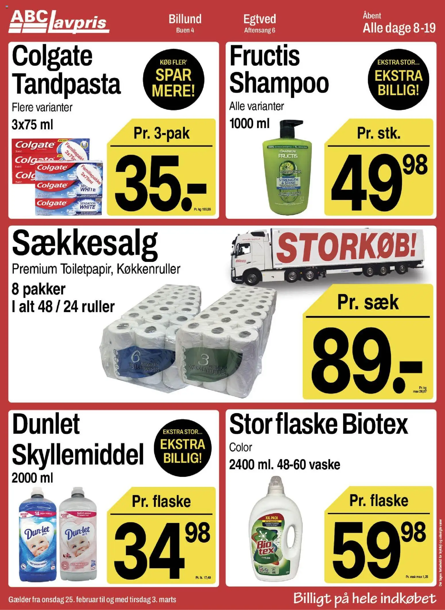 Abc Lavpris tilbudsavis – gyldig fra 25.02.2026 | Side: 5 | Produkter: Shampoo, Tandpasta, Skyllemiddel