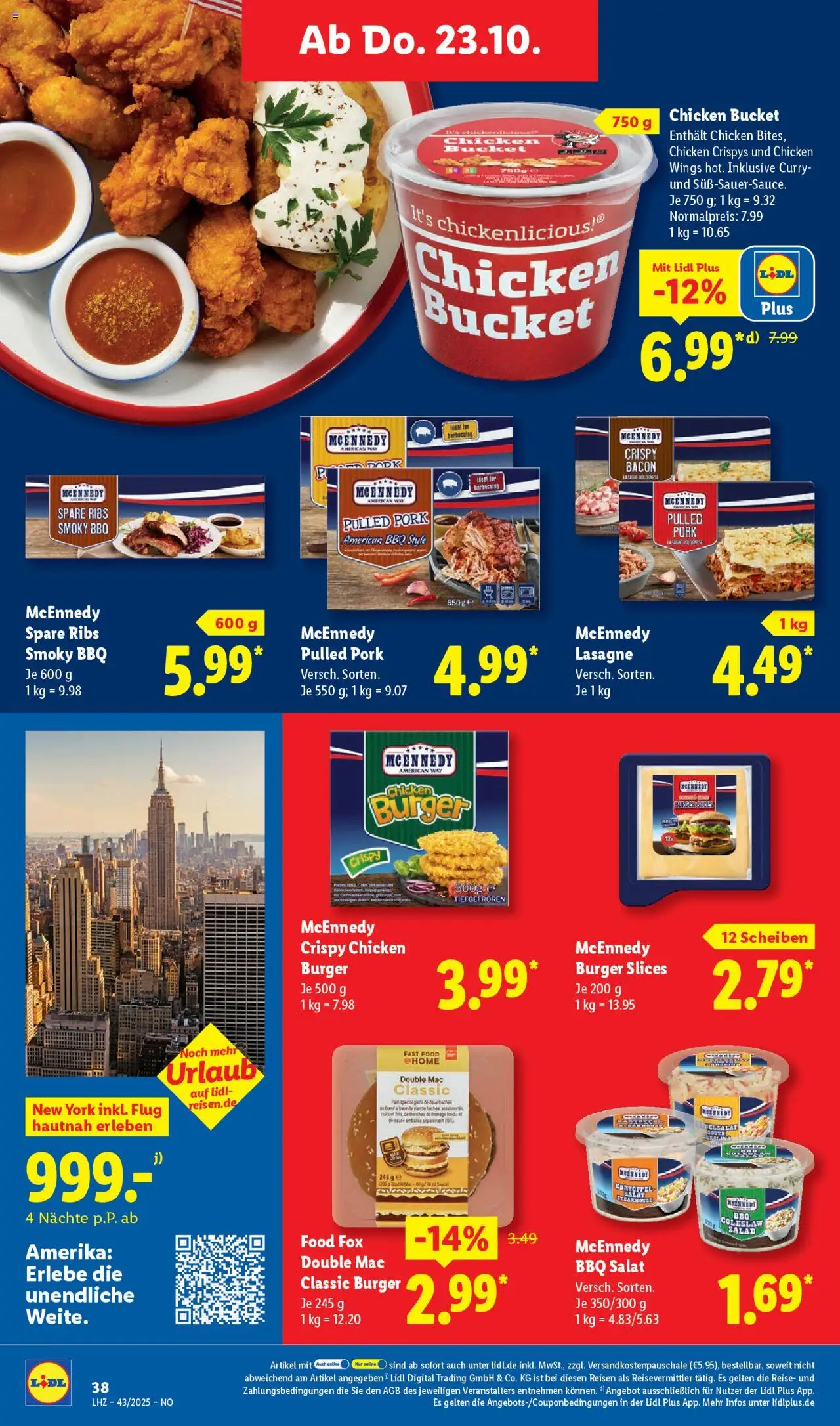 Lidl Prospekt Bremerhaven-Mitte-Nord – gültig ab 20.10.2025 | Seite: 56 | Produkte: Spare ribs, Burger, Salat
