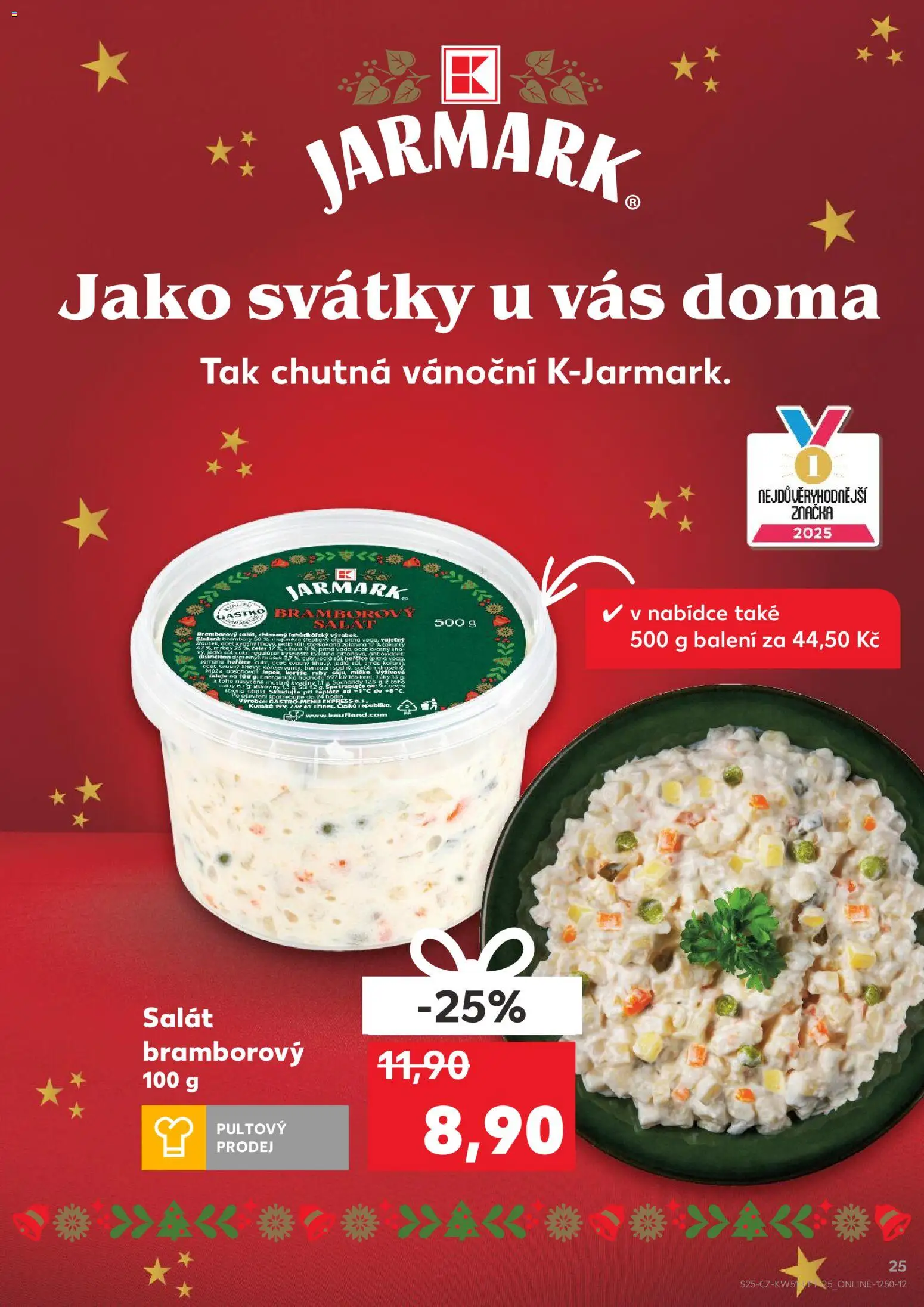 Kaufland leták - Plzeň Bory od 17.12.2025 | Strana: 25 | Produkty: Ocet, Řepkový olej, Brambory, Celer