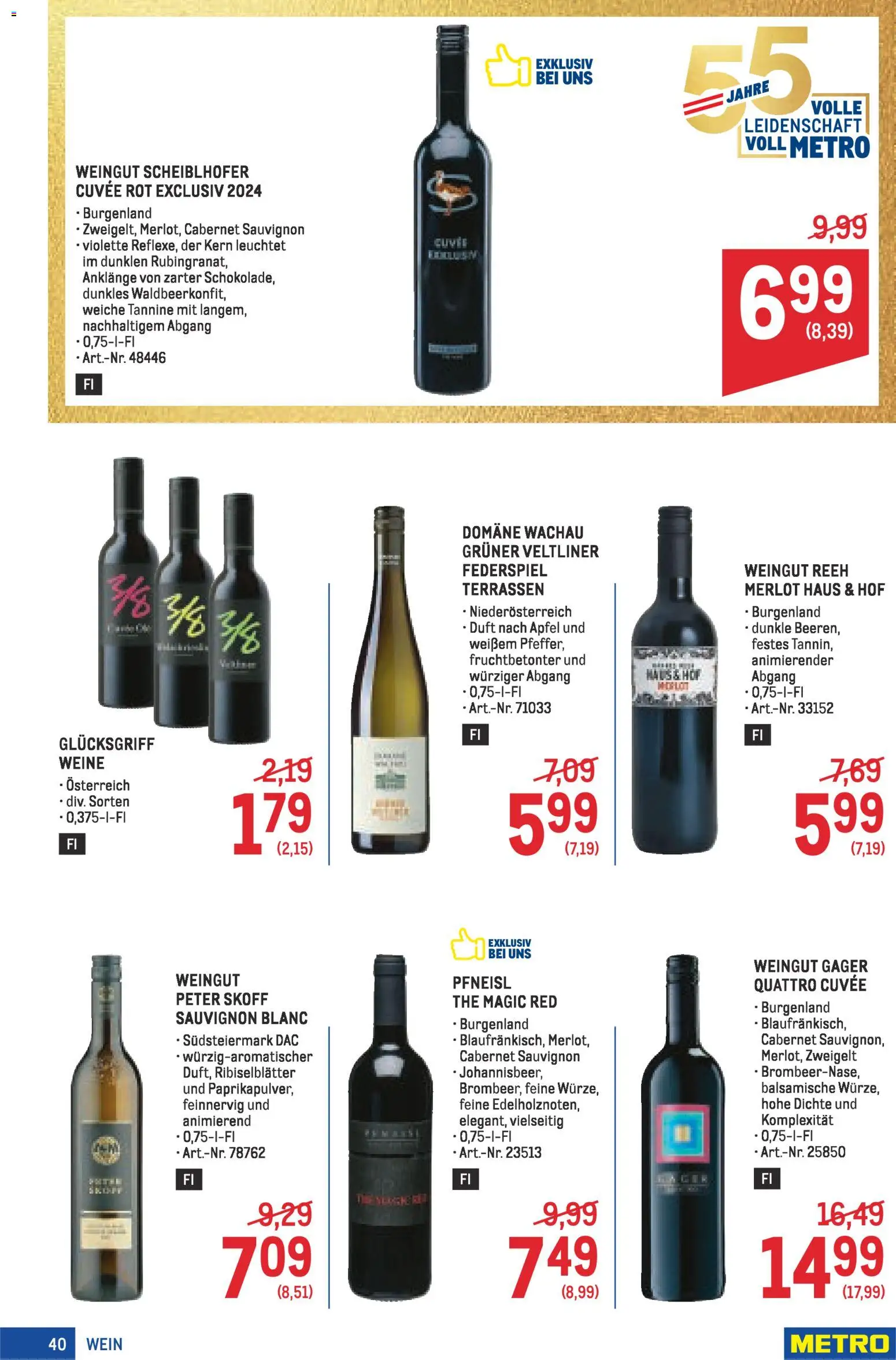 Metro angebote Profi gültig ab 19.02.2026 | Seite: 40 | Produkte: Duft, Wein, Äpfel