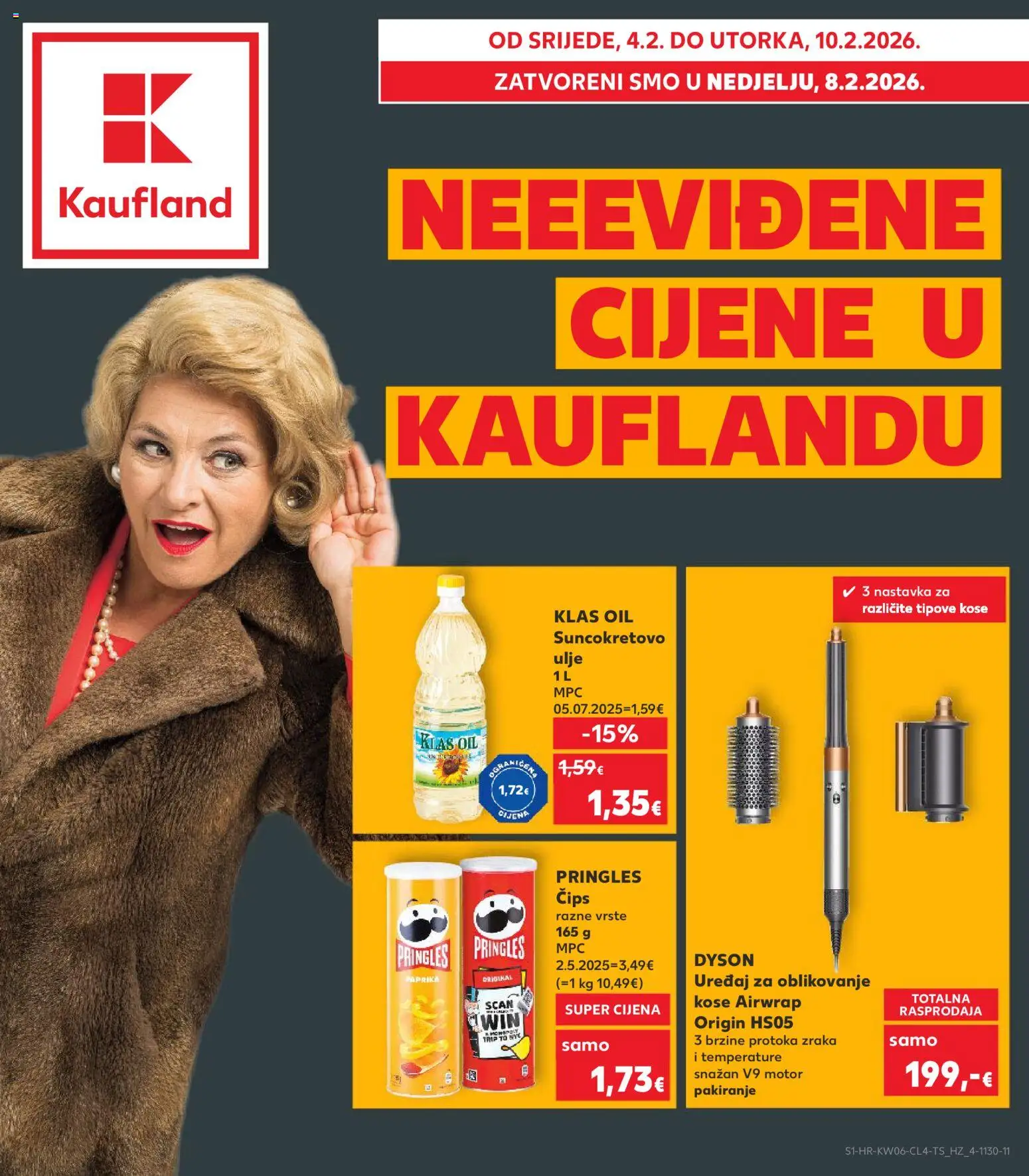 Kaufland katalog | vrijedi od 04.02.2026 | Stranica: 1 | Proizvodi: Suncokretovo ulje, Ulje, Pringles, Čips