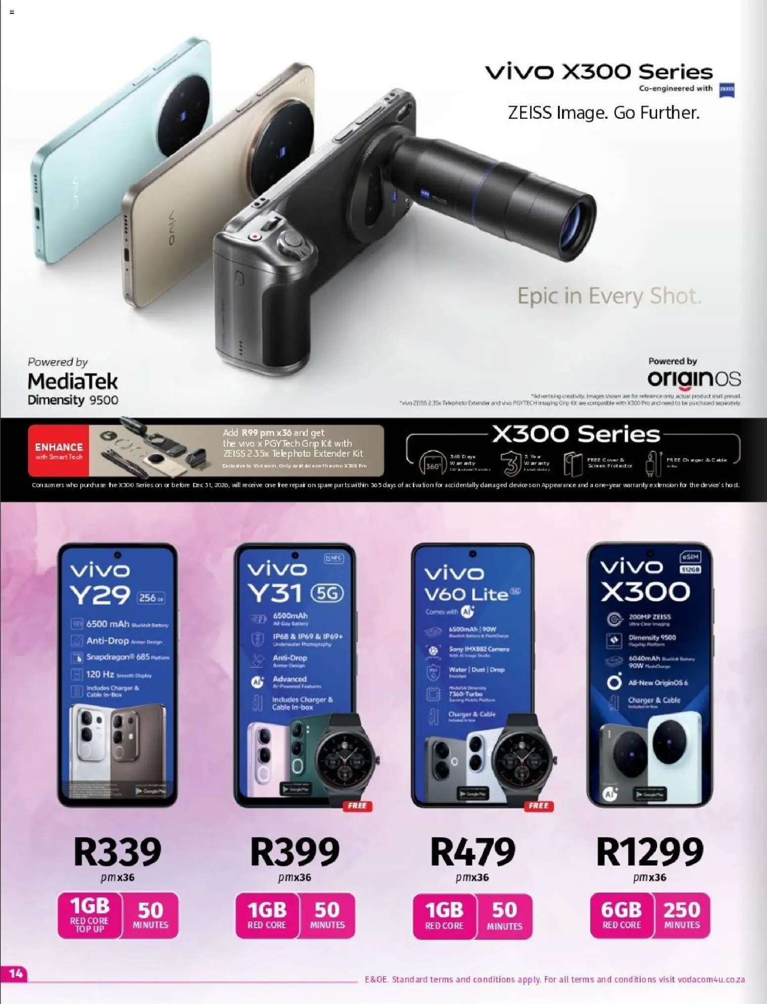 New Vodacom catalogue – valid from 06.03.2026 | Page: 14 | Products: Cover, Camera, Box, Charger