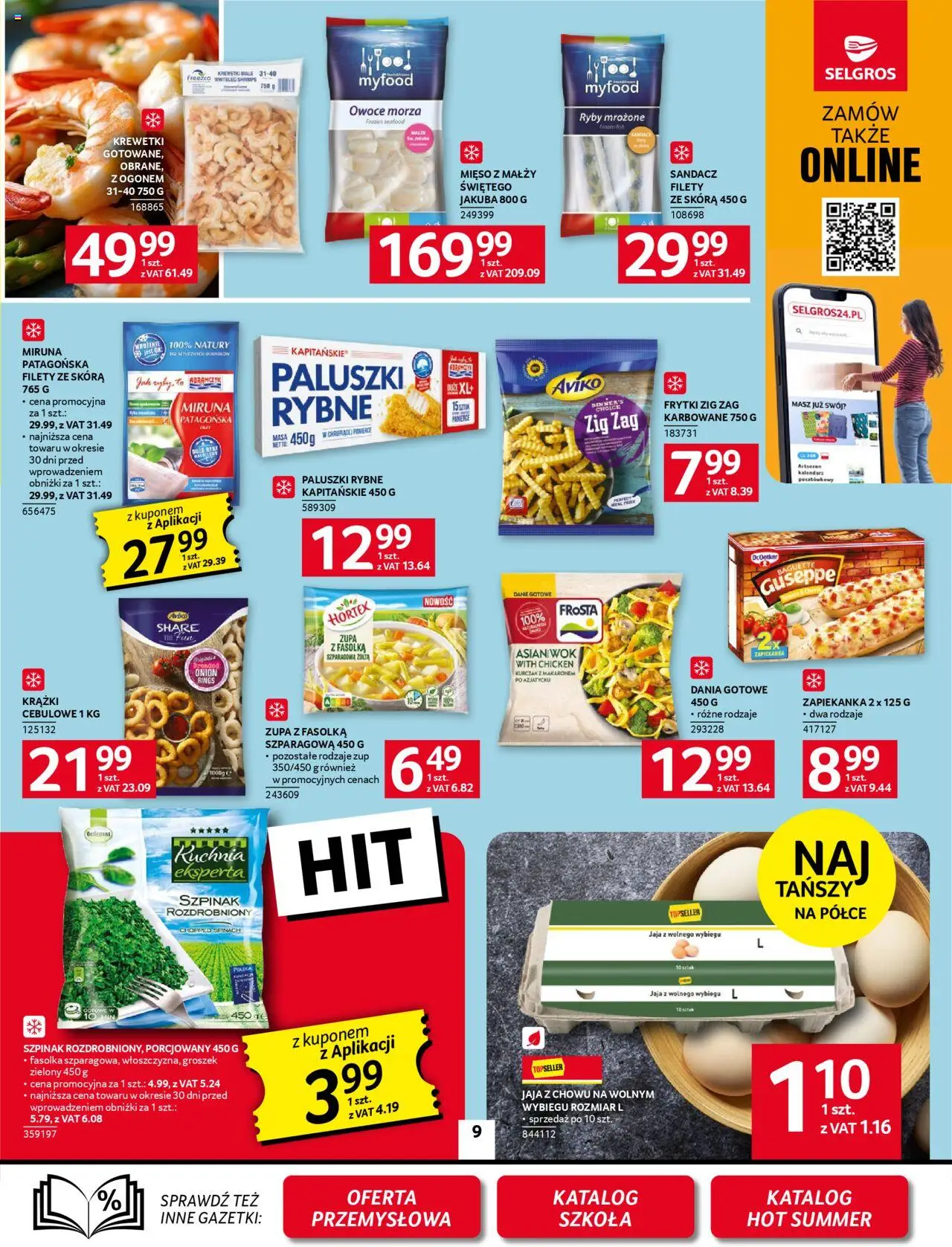 Selgros cash&carry Gazetka od 14.08.2025 | Strona: 9 | Produkty: Top, Kalendarz, Zapiekanka, Frytki