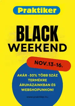 Praktiker Black Friday - amely érvényes a következő dátumtól: 13.11.2025