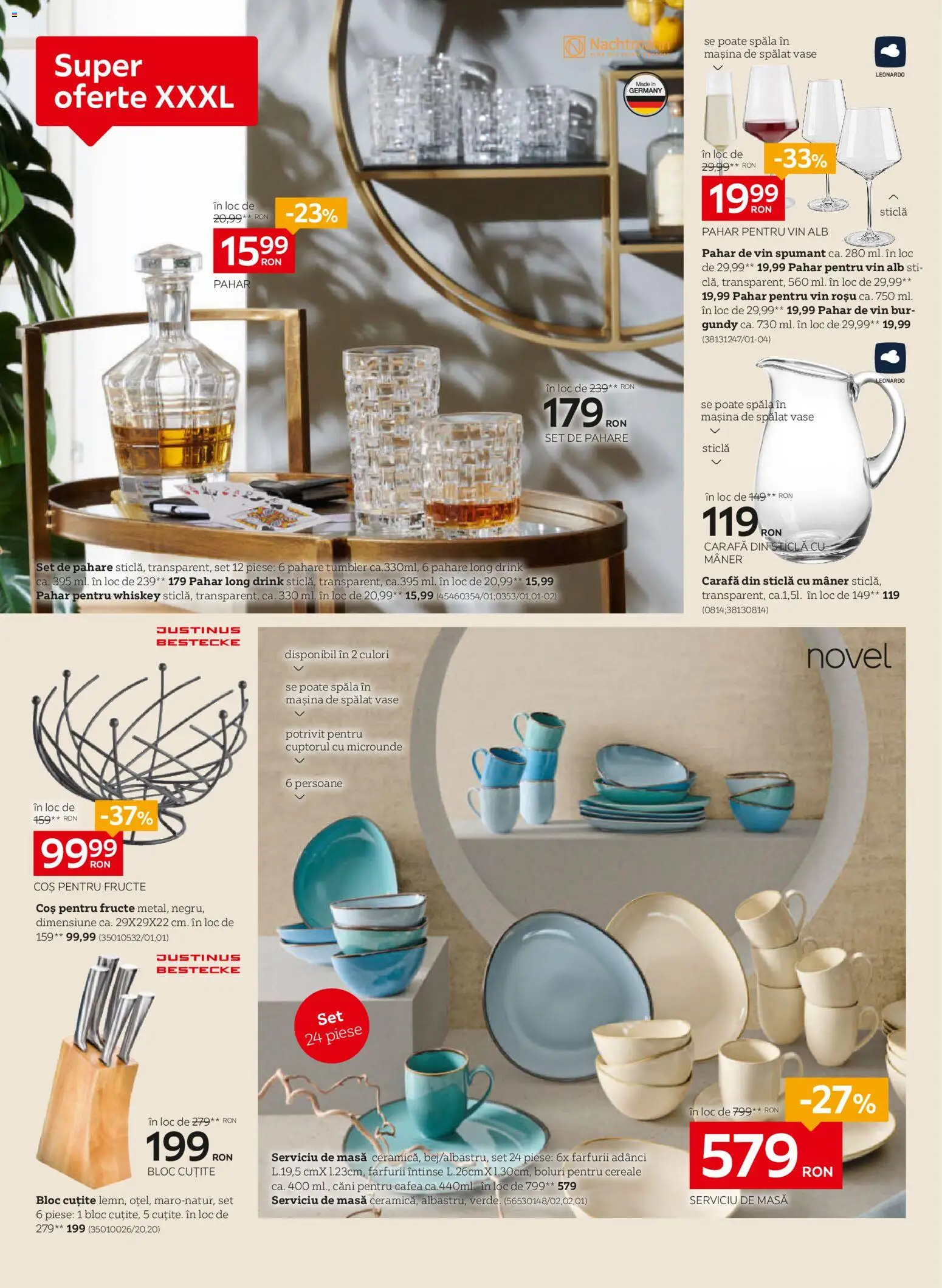 Noul catalog XXXLutz – valabil de la 03.11.2025 | Pagină: 16 | Produse: Mașină De Spălat, Pahare, Coș, Cafea