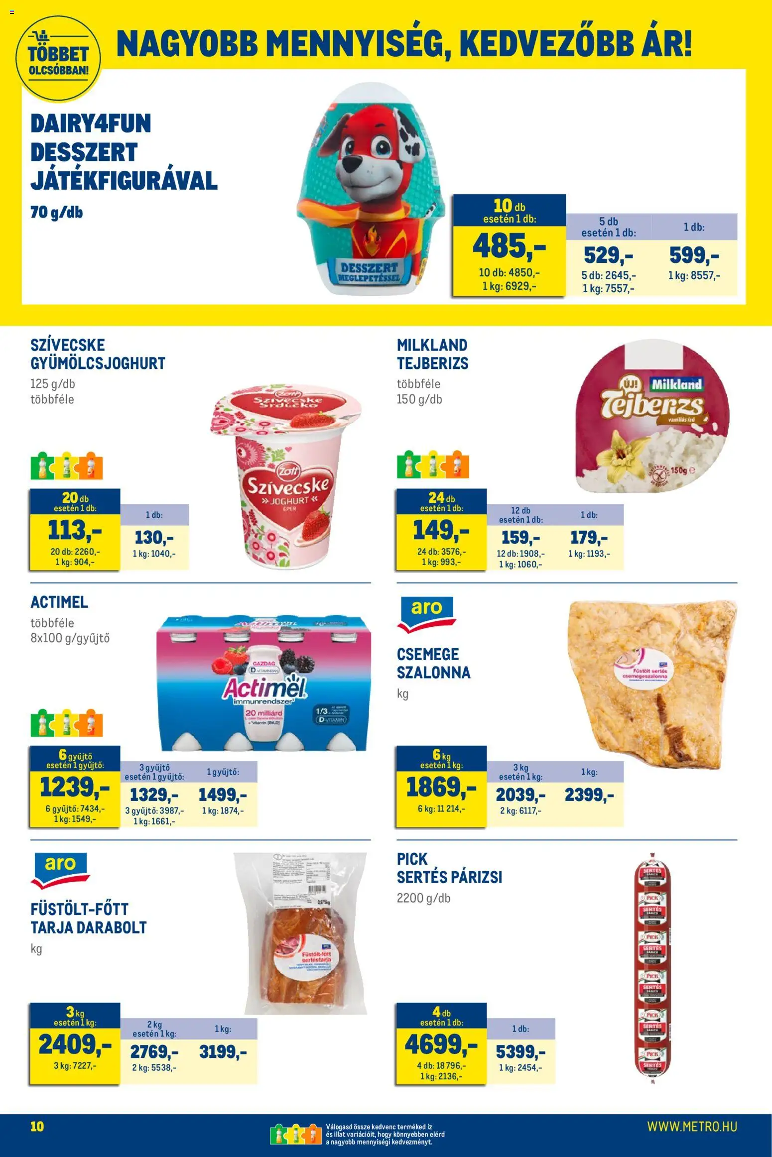 Metro akciós ujság - amely érvényes a következő dátumtól: 01.02.2026 | Oldal: 10 | Termékek: Tejberizs, Tarja, Joghurt, Gyümölcsjoghurt