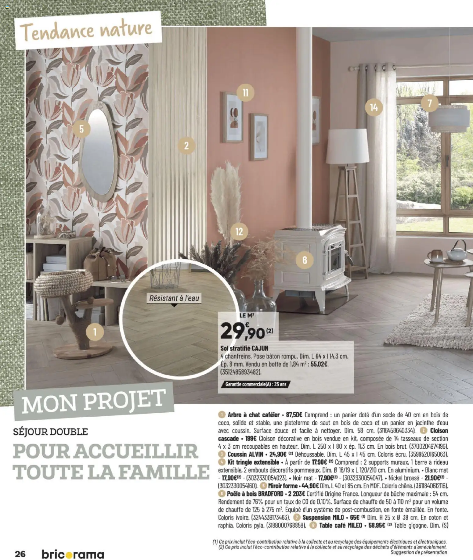 {H1} | Page: 26 | Produits: Poêle, Arbre à chat, Poêle à bois, Rideau