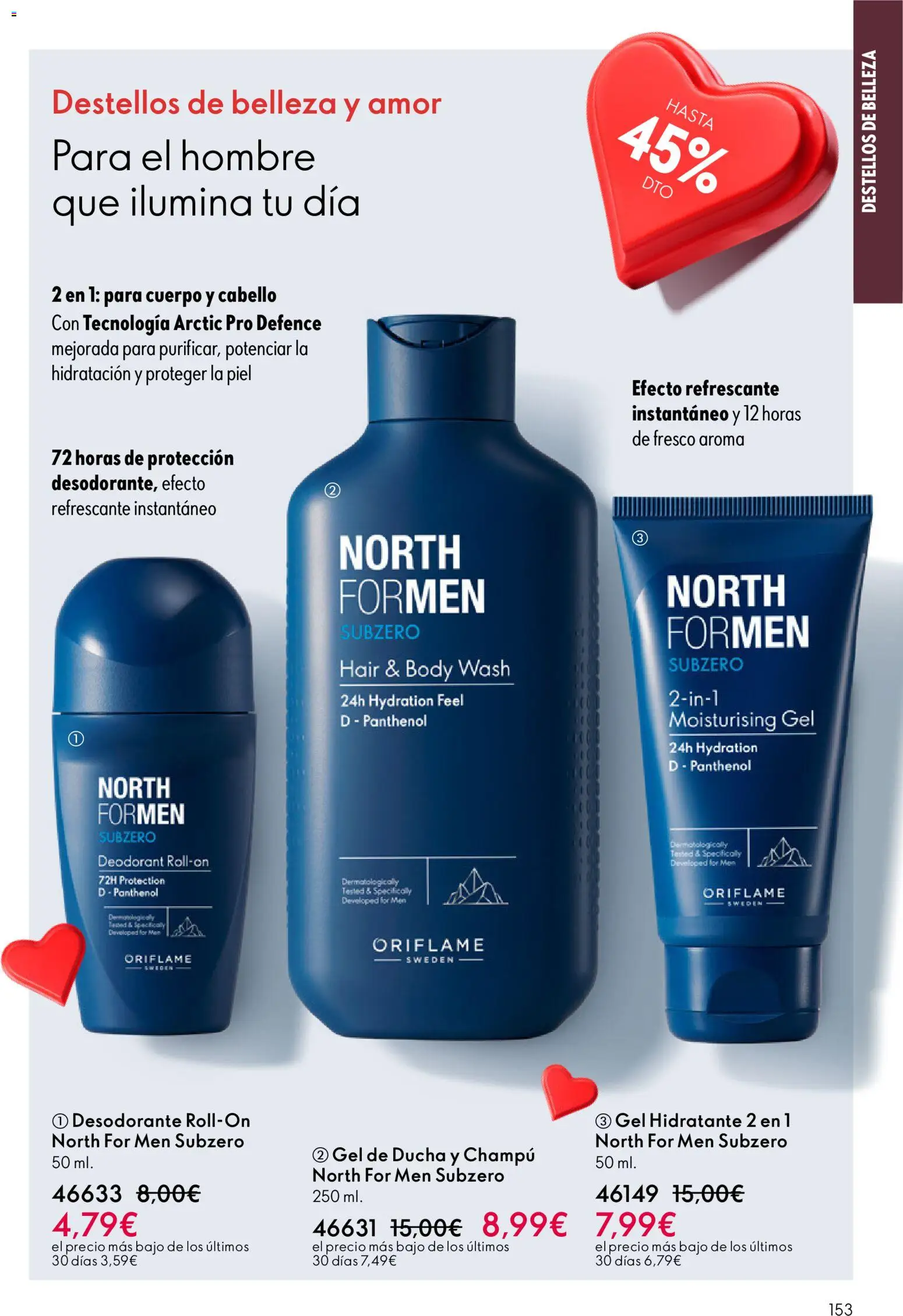 Oriflame - Catálogo Campaña 2 │ válido desde el 28.01.2026 | Página: 153 | Productos: Champú, Gel de ducha, Desodorante, Body