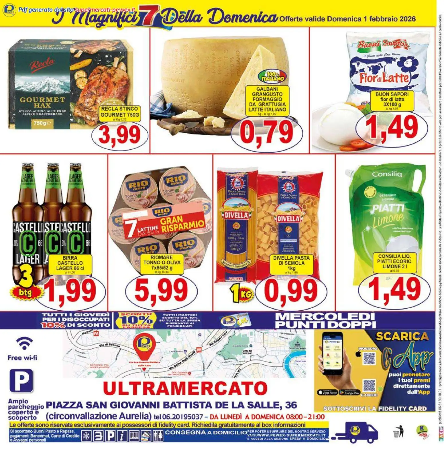 Volantino Pewex del 26.01.2026 | Pagina: 24 | Prodotti: Latte, Formaggio, Limone, Tonno