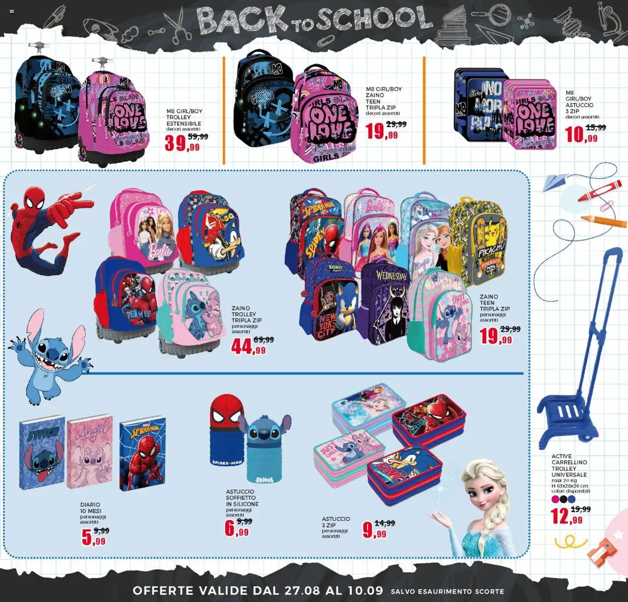 Volantino Happy Casa del 27.08.2025 | Pagina: 11 | Prodotti: Zaino, Astuccio, Silicone, Trolley