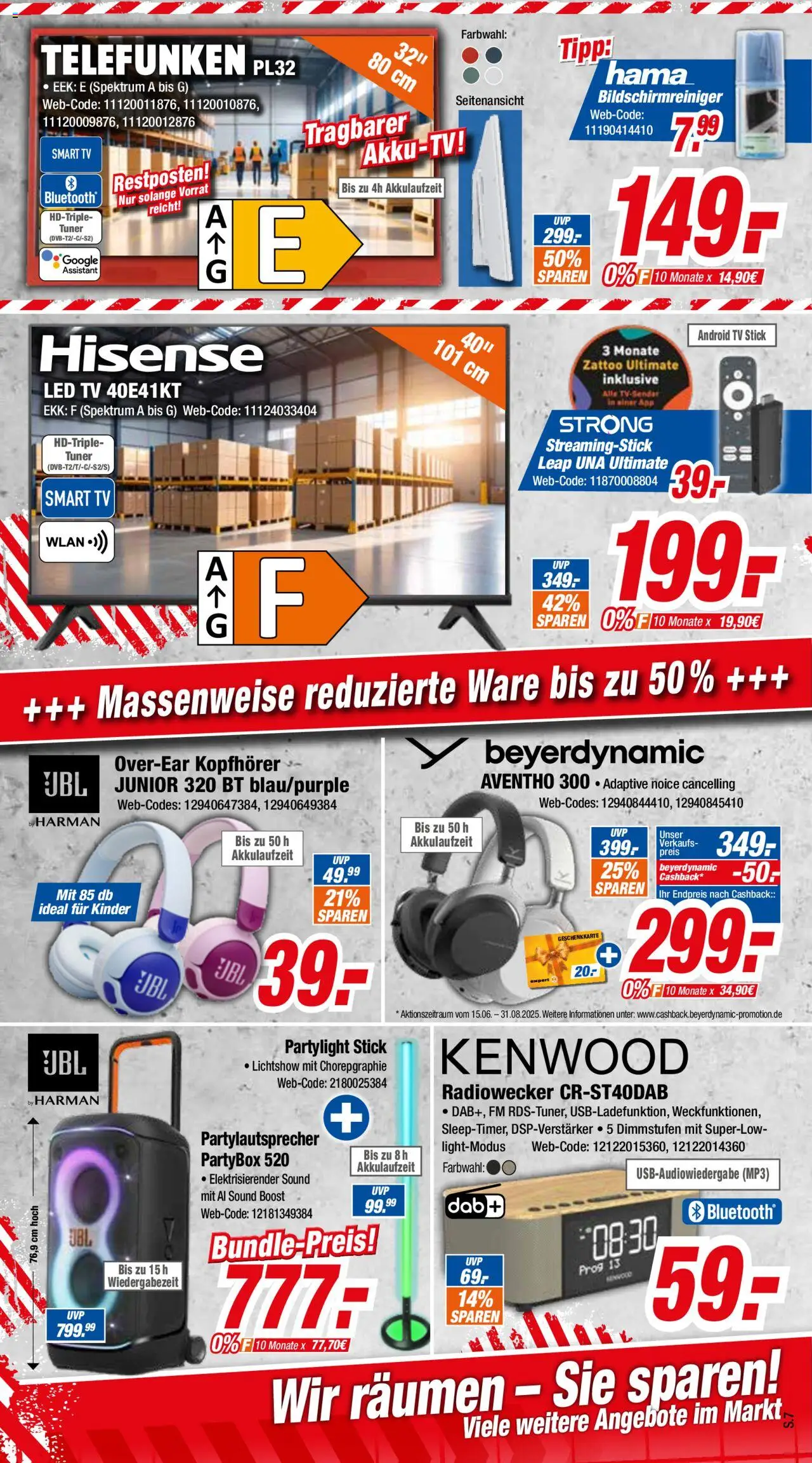 Expert Prospekt 	 - gültig ab dem 18.08.2025 | Seite: 7 | Produkte: Hisense, Smart TV, Radiowecker, MP3