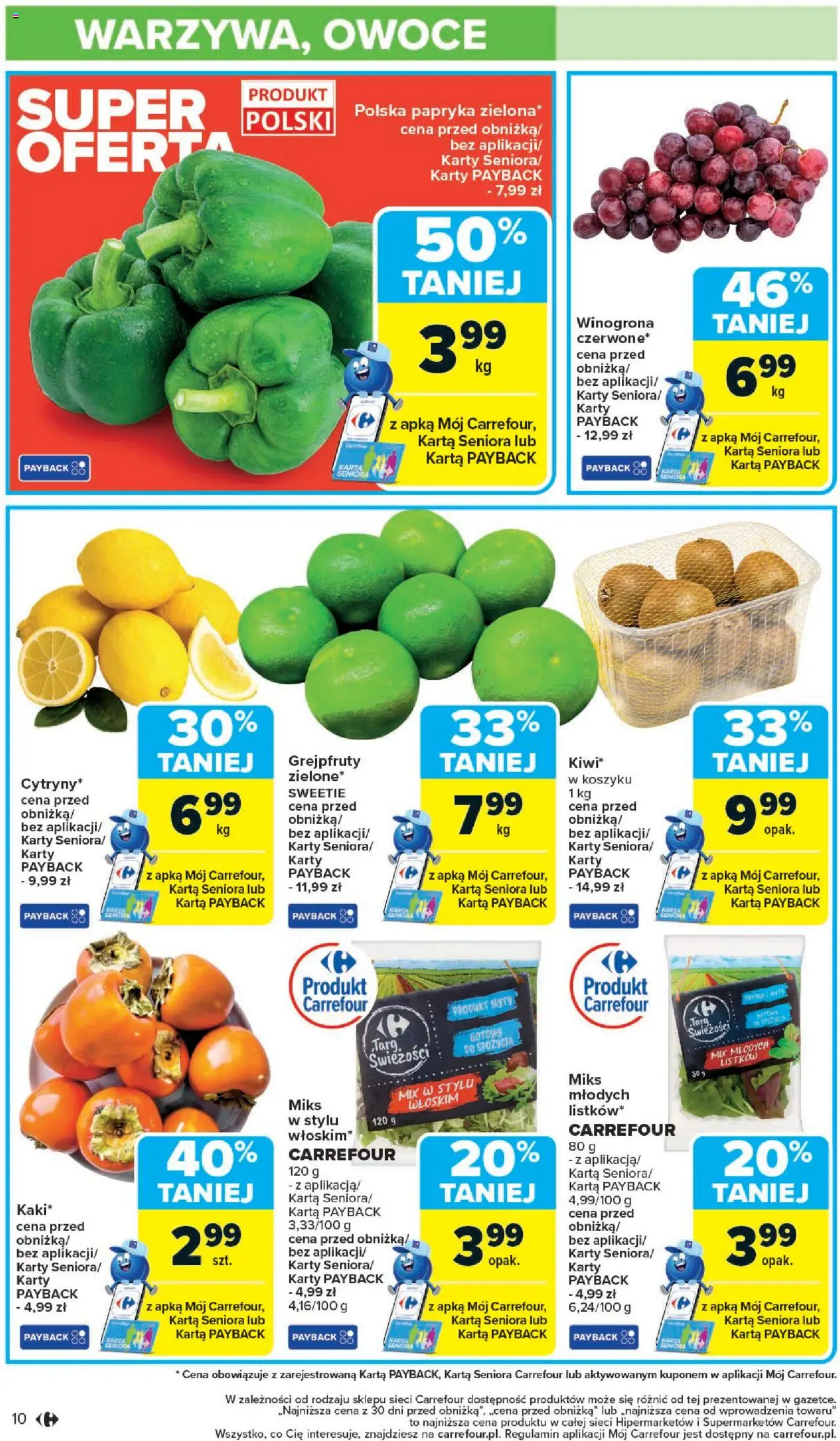 Carrefour Gazetka od 20.10.2025 | Strona: 12 | Produkty: Karta, Winogrona, Papryka, Owoce