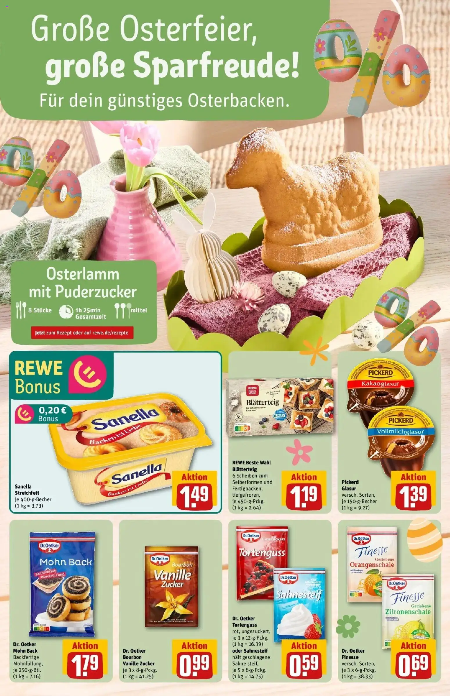 Rewe Prospekt Braunschweig	 – gültig ab 15.03.2026 | Seite: 4 | Produkte: Margarine, Zucker, Bourbon, Sahne
