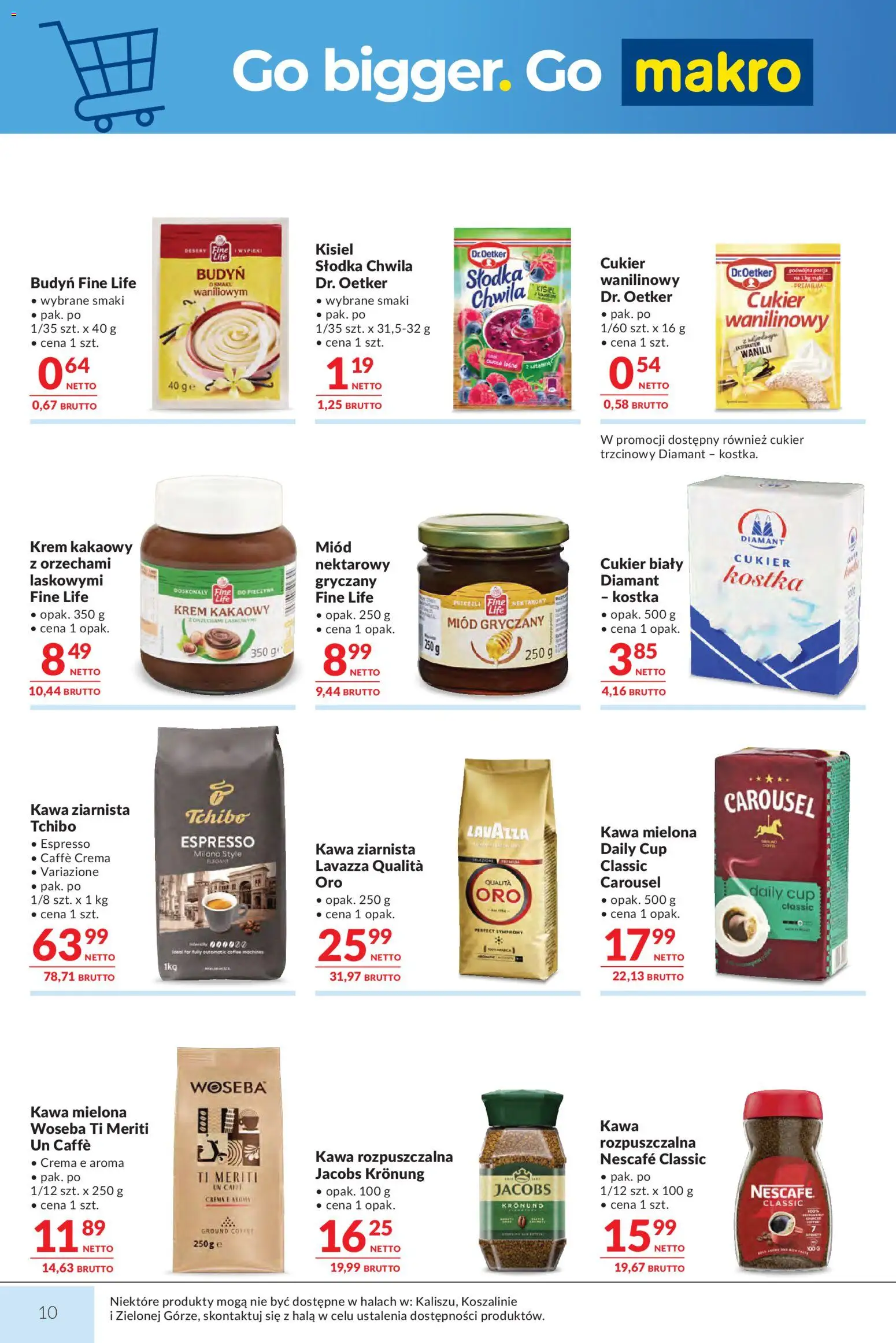Makro Gazetka od 17.02.2026 | Strona: 10 | Produkty: Nescafe, Kawa ziarnista, Cukier biały, Cukier trzcinowy