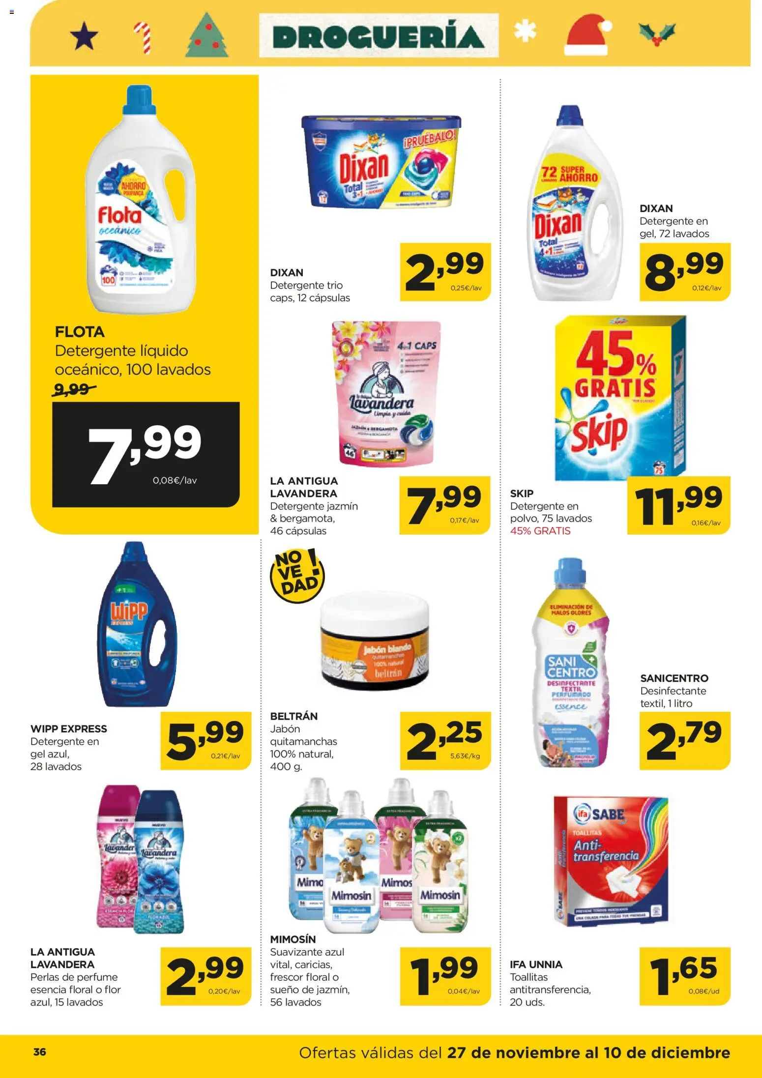 Alimerka folleto Asturias │ válido desde el 27.11.2025 | Página: 36 | Productos: Perfume, Quitamanchas, Detergente, Detergente líquido