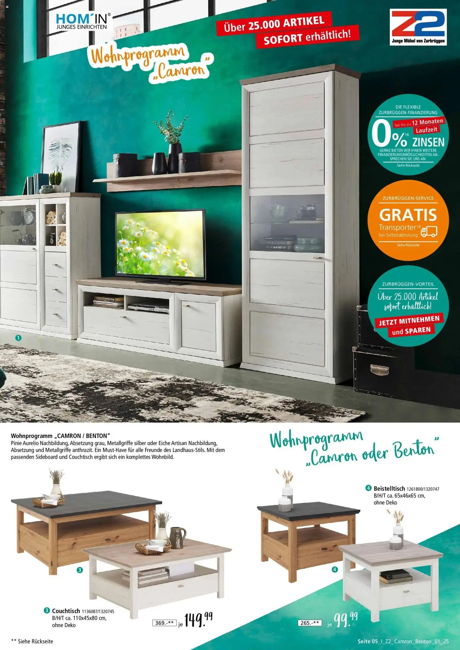 Zurbrüggen - Zurbrüggen: Home Sweet Home – gültig ab 12.12.2025 | Seite: 5 | Produkte: Sideboard, Beistelltisch, Couchtisch