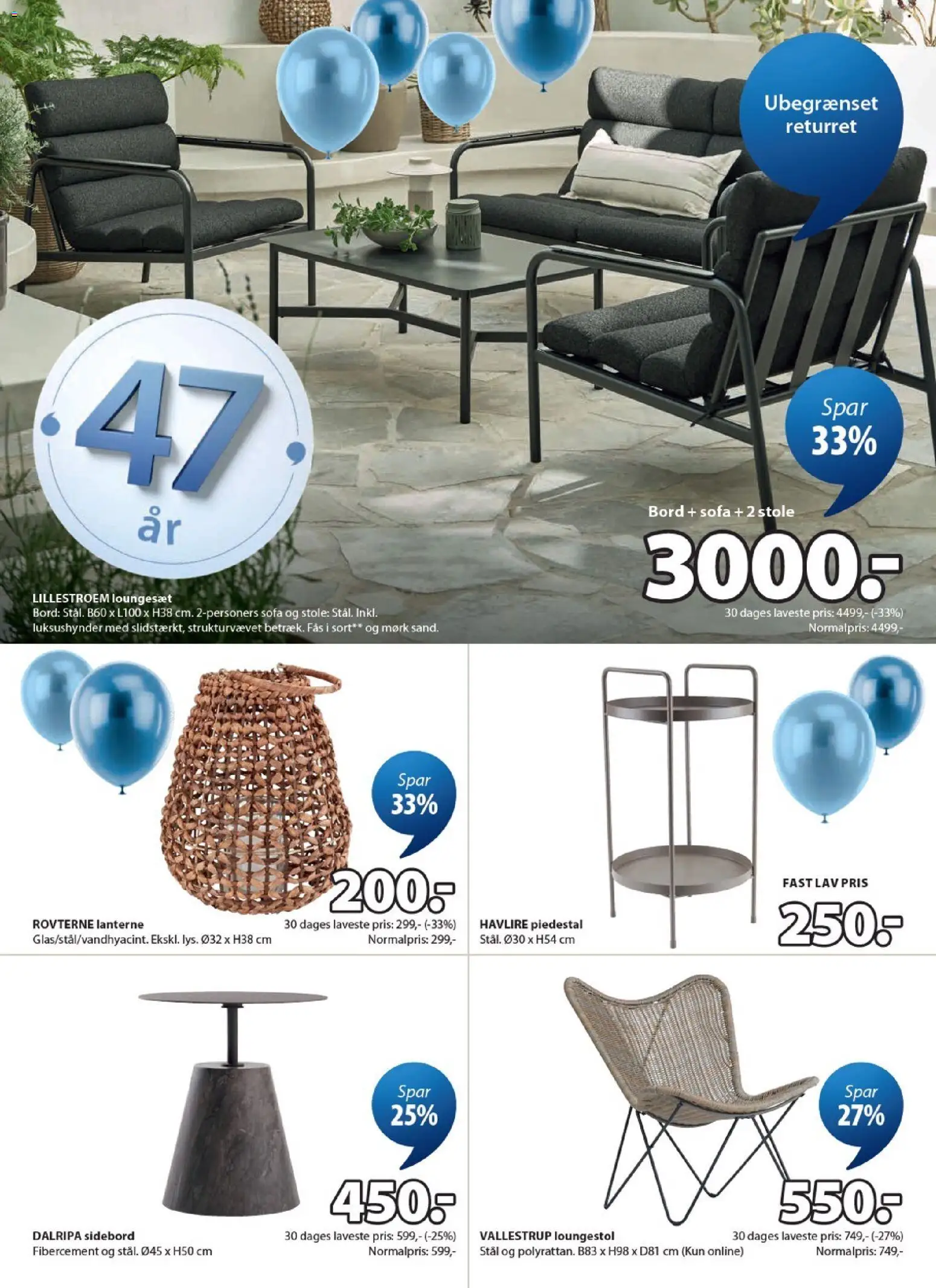 JYSK tilbudsavis – gyldig fra 30.03.2026 | Side: 3 | Produkter: Sofa, Bord, Loungesæt