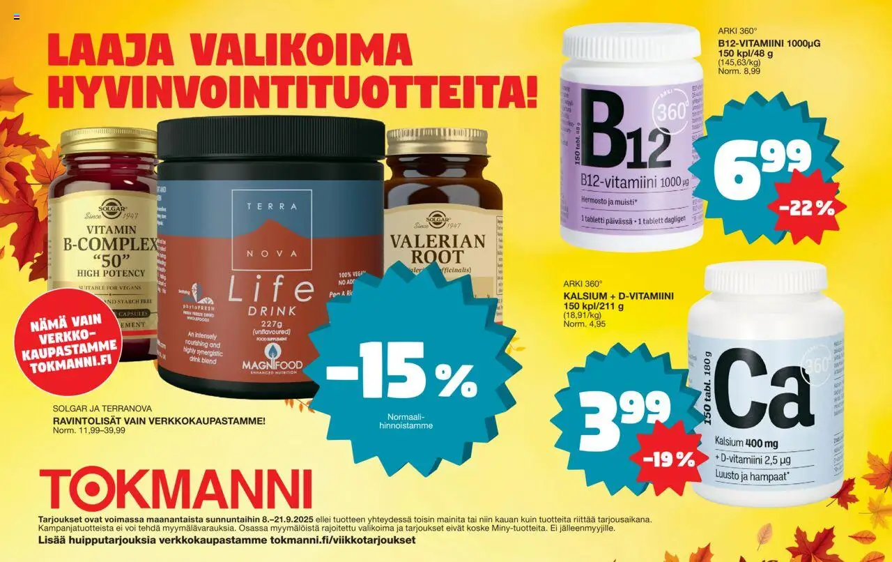 Tokmanni tarjoukset - Terveysliite – voimassa 08.09.2025 alkaen | Sivu: 4 | Tuotteet: Voi, Tabletti