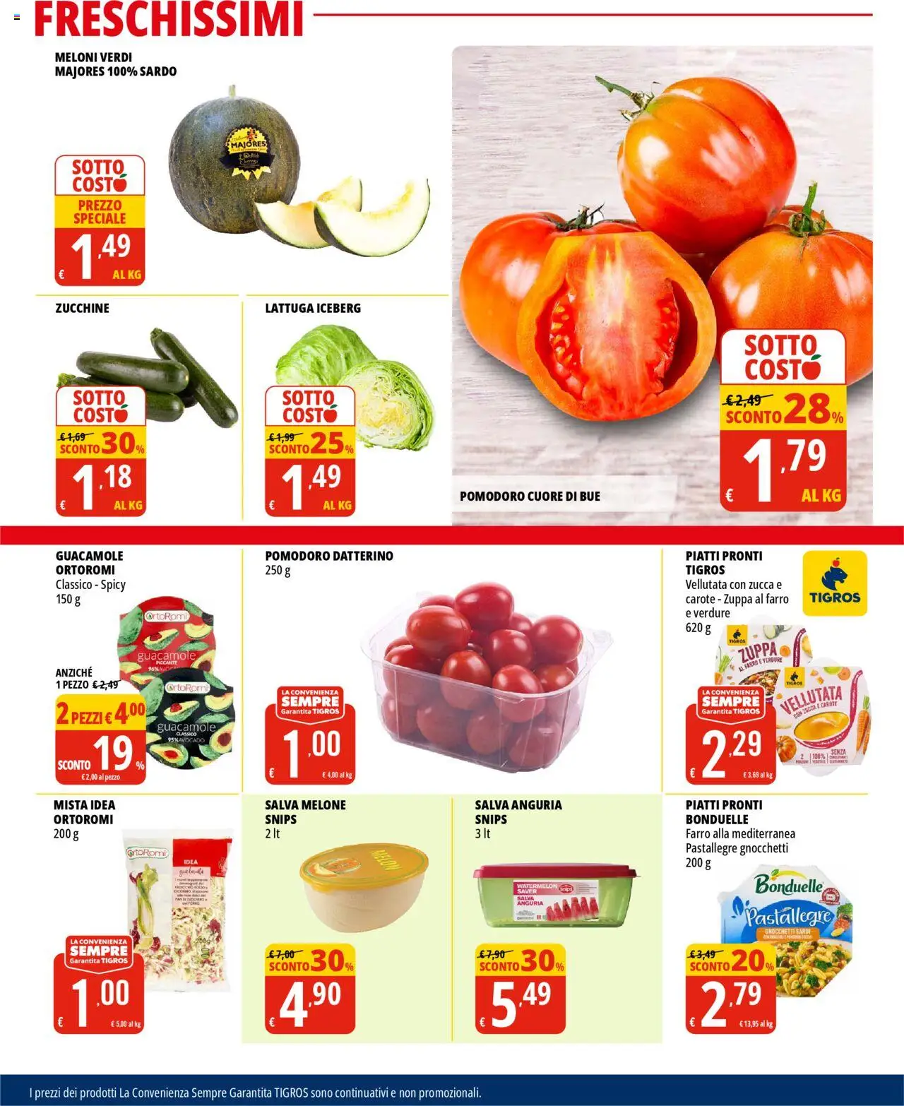 Volantino Tigros del 15.07.2025 | Pagina: 7 | Prodotti: Pomodoro, Carote, Melone, Lattuga