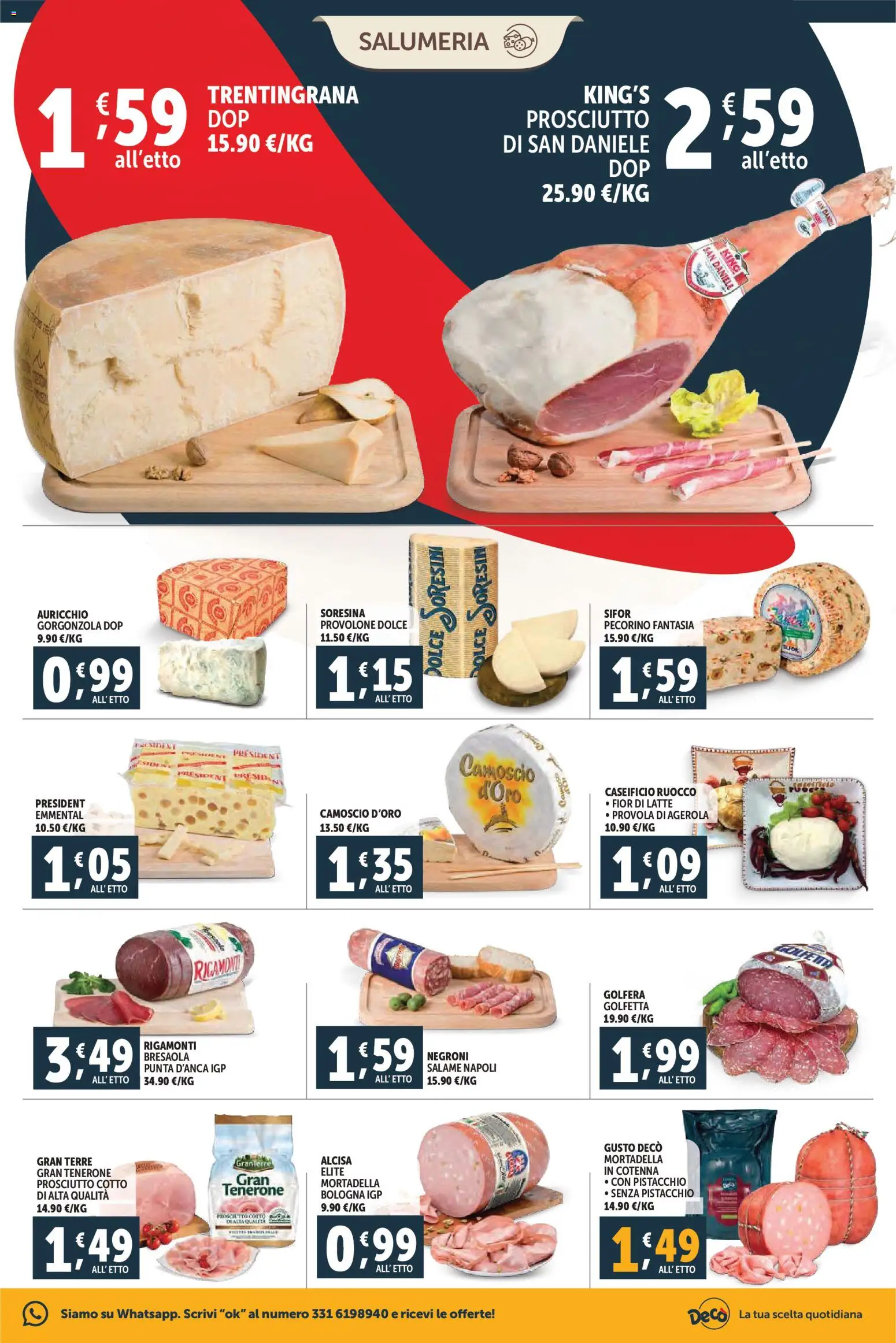 Volantino Decò del 06.03.2026 | Pagina: 3 | Prodotti: Provolone, Latte, Mortadella, Pecorino