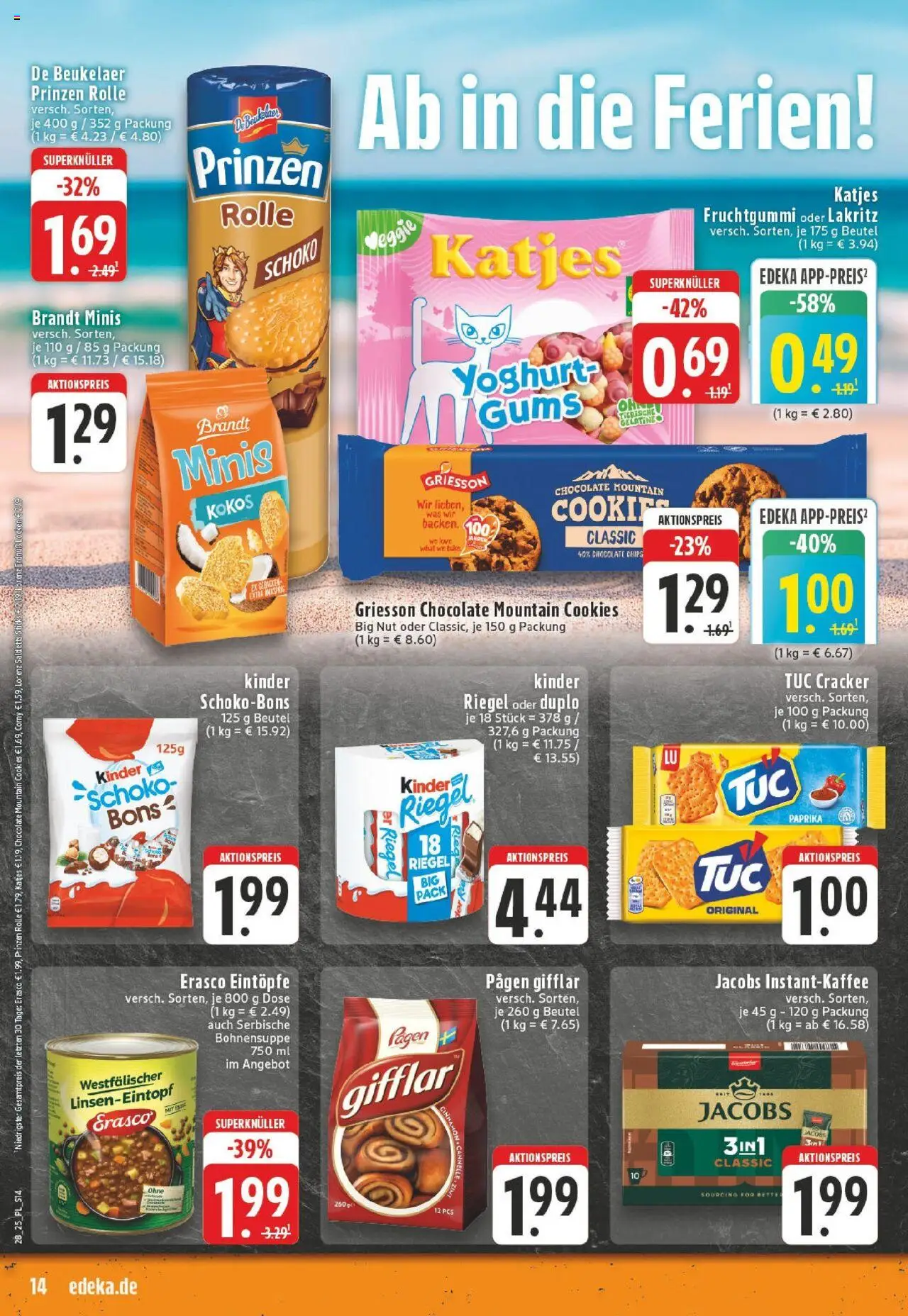 Edeka prospekt Goch	 - gültig ab dem 06.07.2025 | Seite: 14 | Produkte: Katjes, Kinder riegel, Paprika, Chips