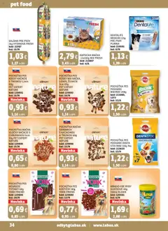 Labaš magazín │ platný od 08.08.2025 | Strana: 34 | Produkty: Saláma, Ryby, Vločky