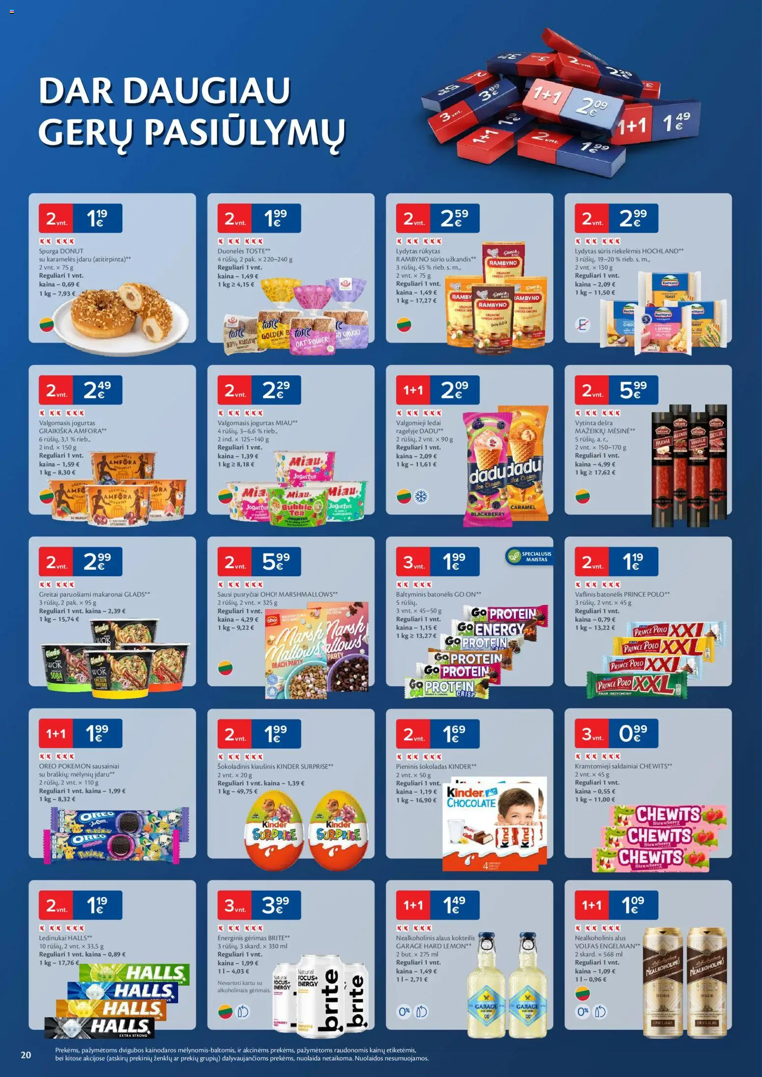 MAXIMA akcijos nuo 02.12.2025 | Puslapis: 20 | Prekių: Sausainiai, Energinis gėrimas, Spurga, Alus