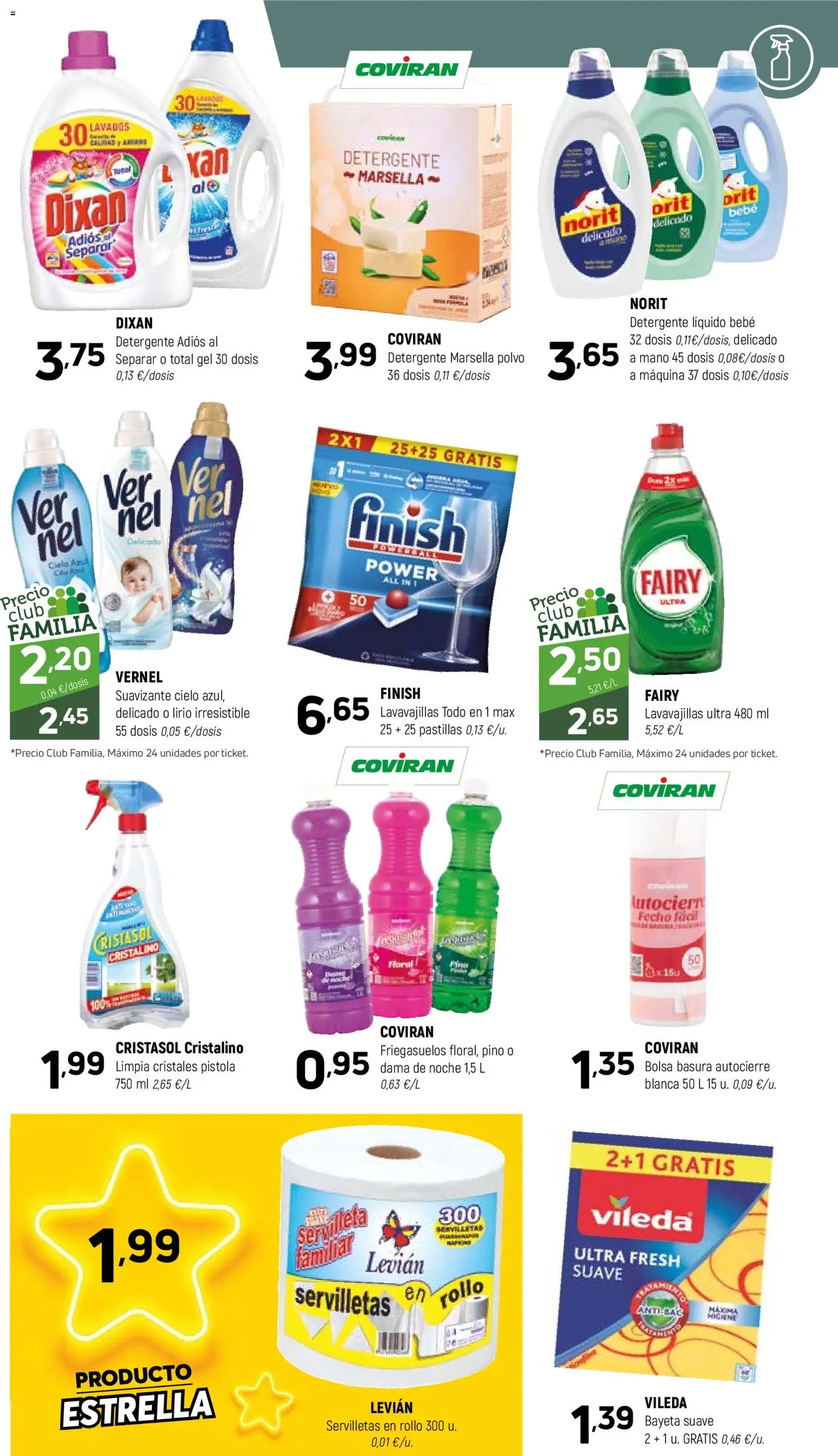 Coviran - Santander │ válido desde el 10.03.2026 | Página: 15 | Productos: Detergente, Detergente líquido, Suavizante, Bolsa