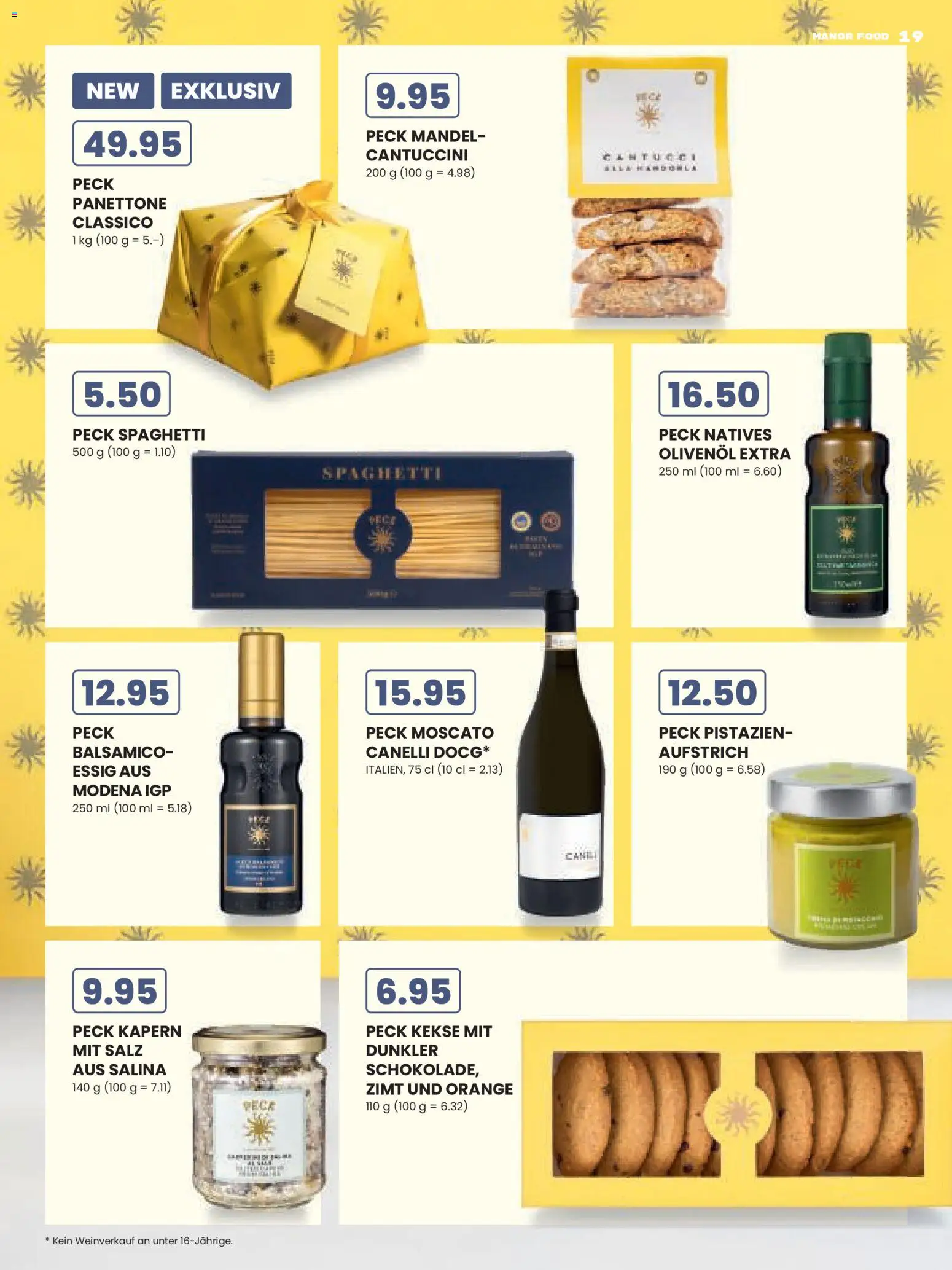 Manor Aktionen Frohes Fest für Grosse Kinder – gültig ab 09.12.2025 | Seite: 19 | Produkte: Balsamico, Essig, Kekse, Salz