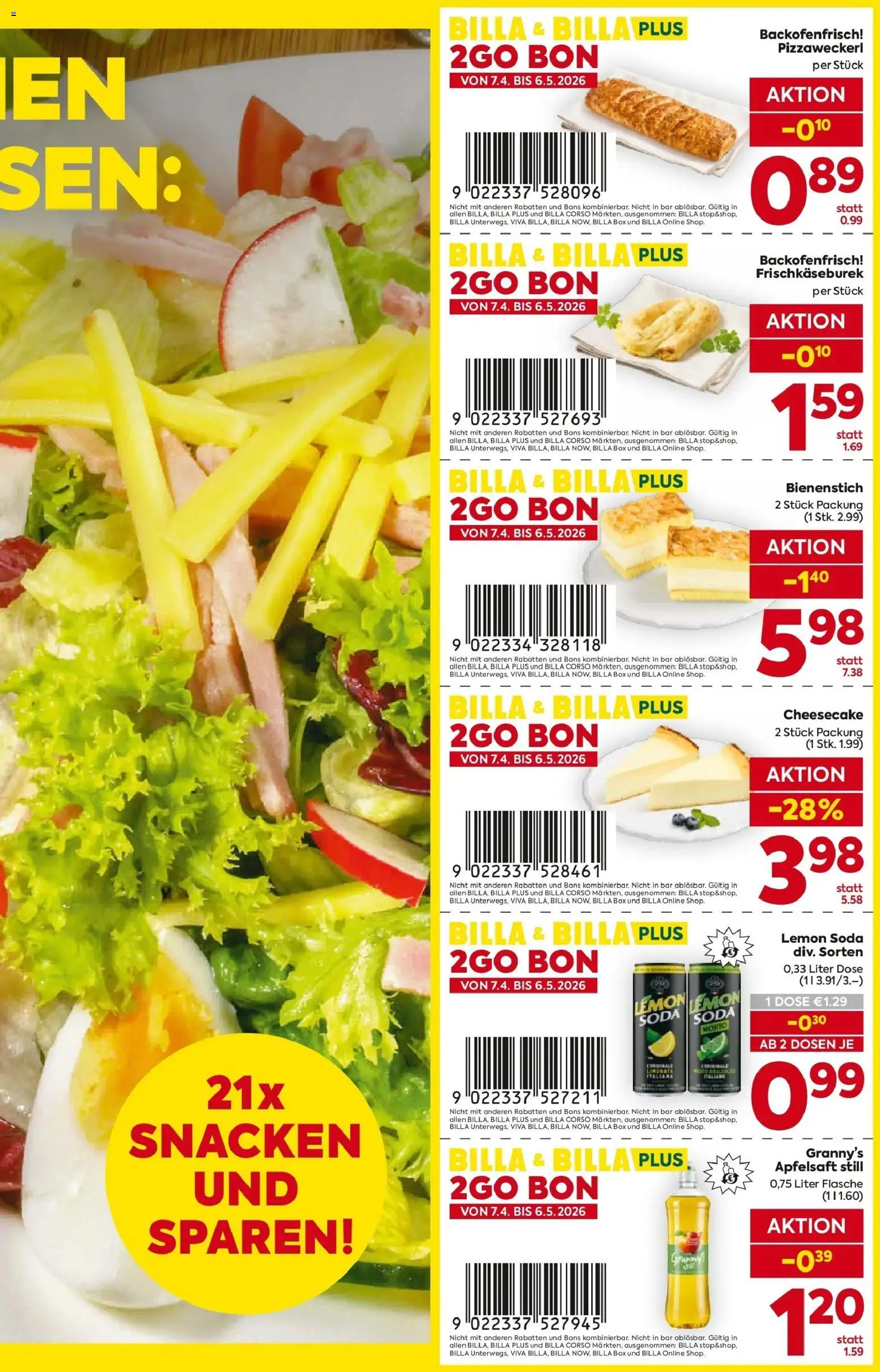 Billa 2Go Bons gültig ab 07.04.2026 | Seite: 3 | Produkte: Box, Planche de surf