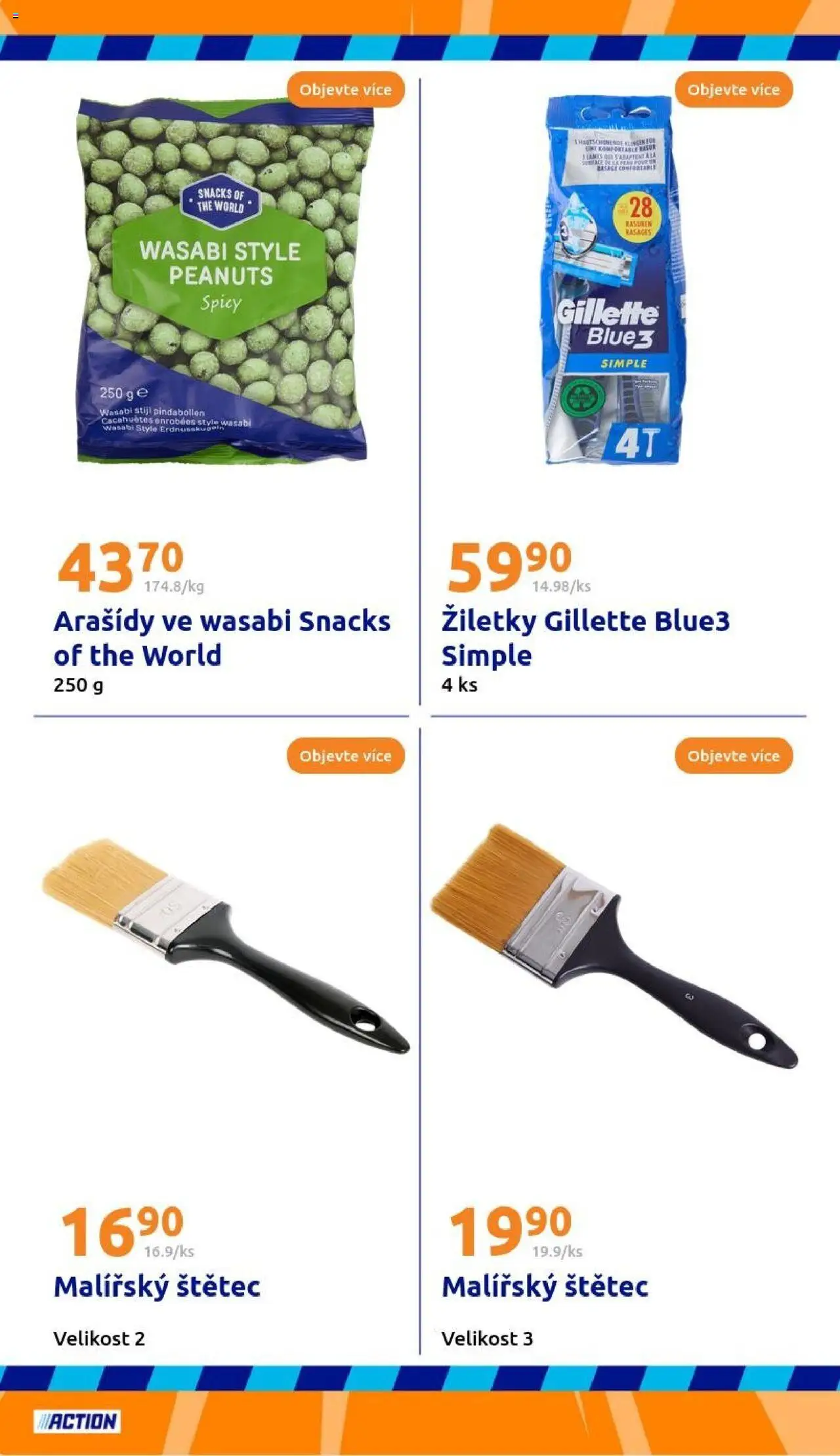 Action leták od 28.05.2025 | Strana: 22 | Produkty: Wasabi, Arašídy, Žiletky, Štětec